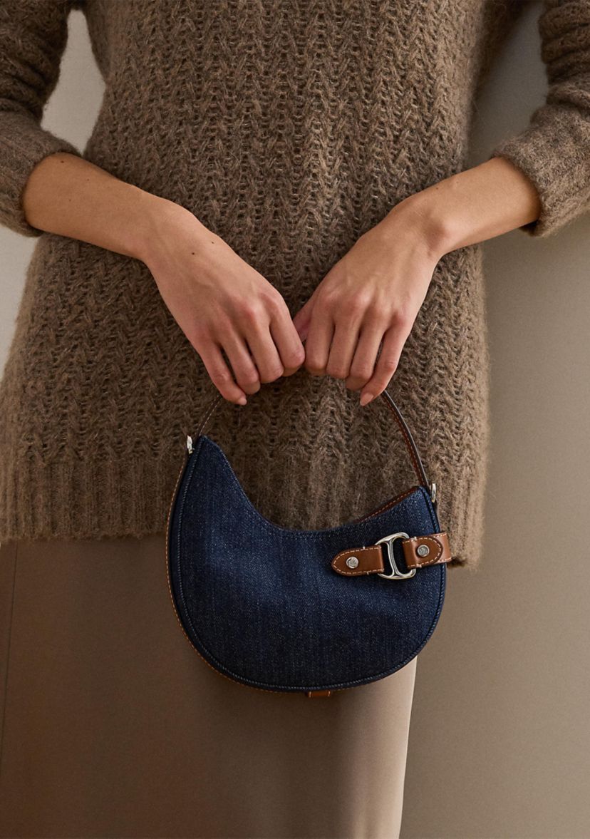Denim Small Tasha Crossbody Bag