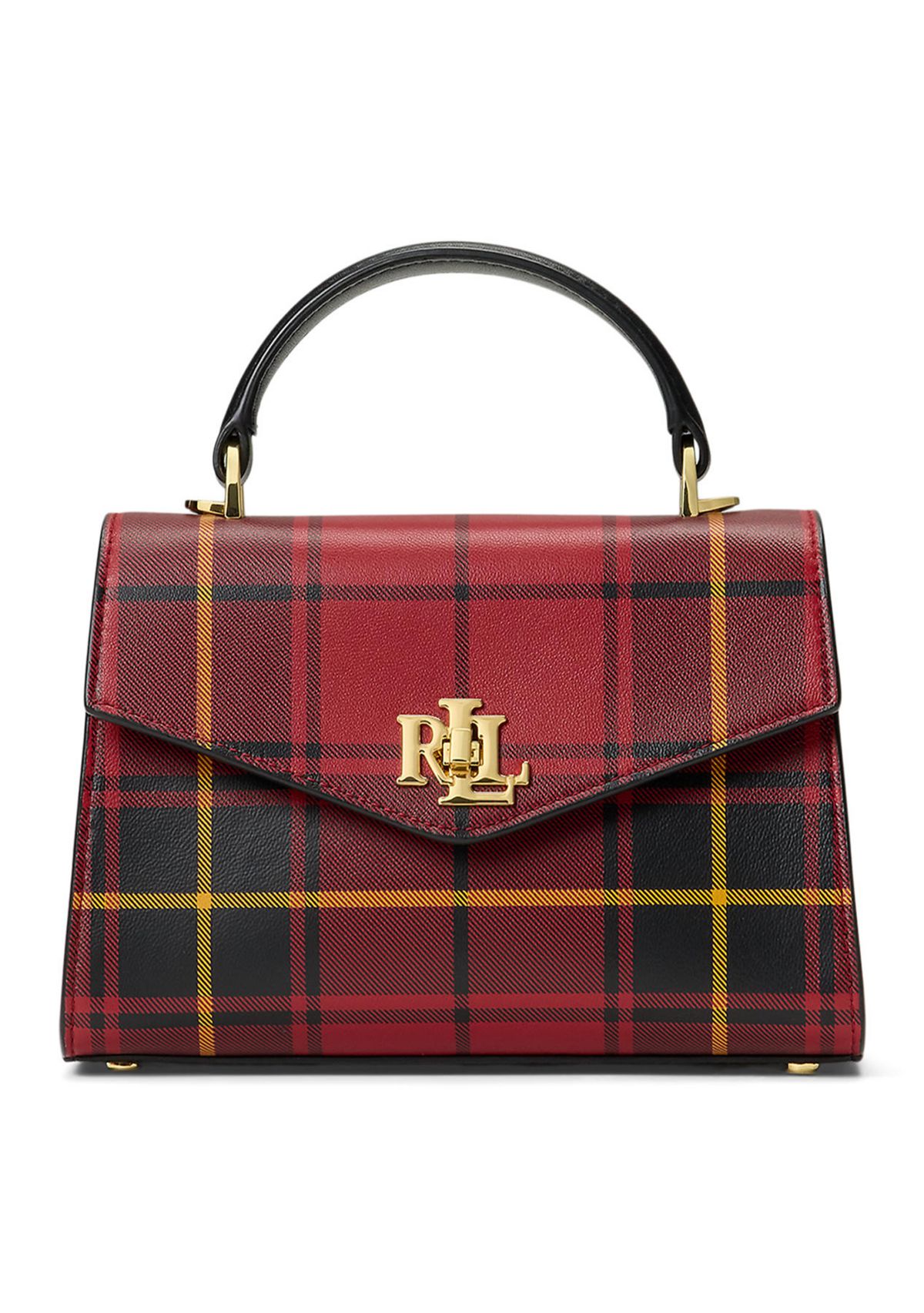 Plaid Leather Small Farrah Satchel