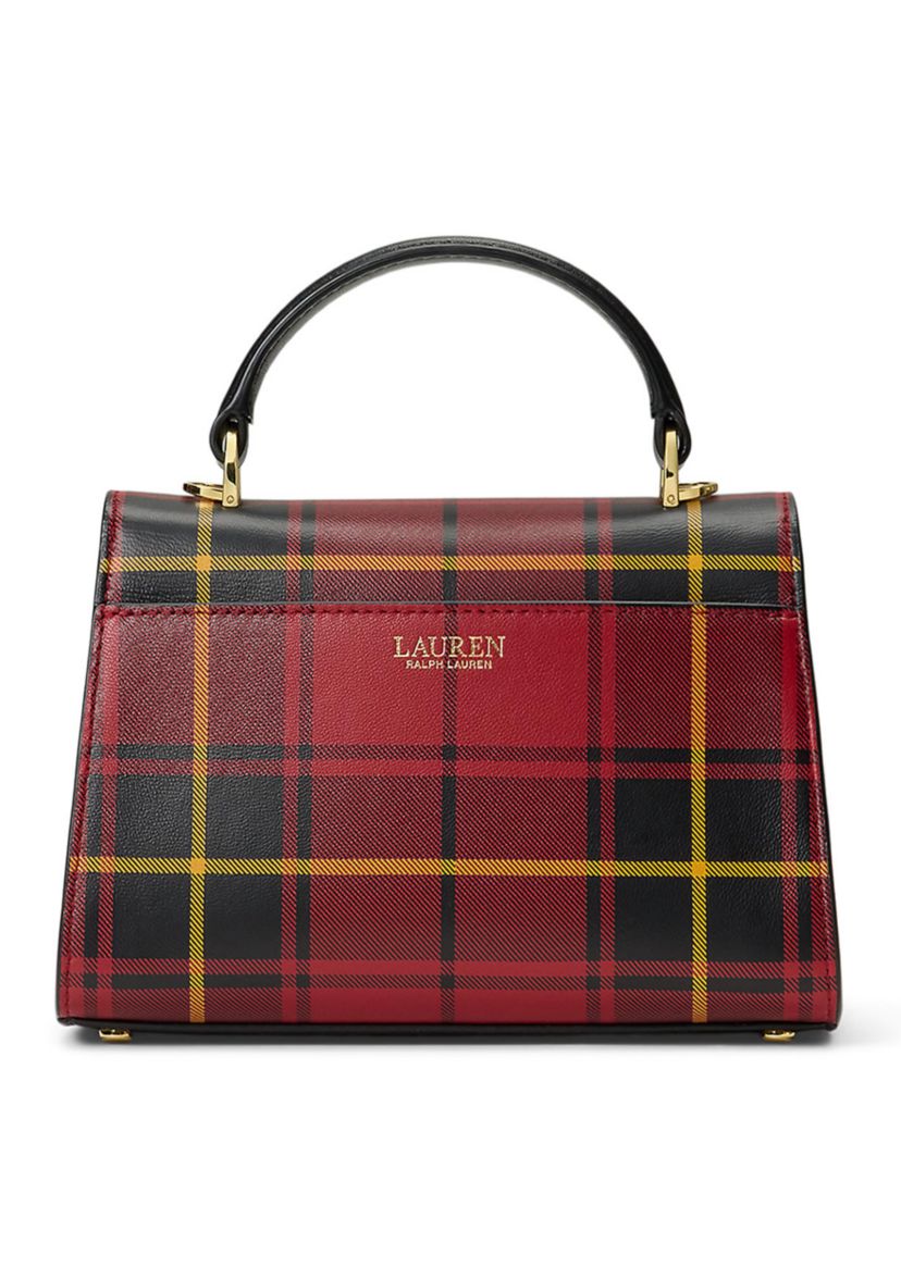 Plaid Leather Small Farrah Satchel