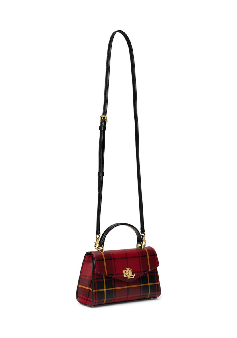 Plaid Leather Small Farrah Satchel