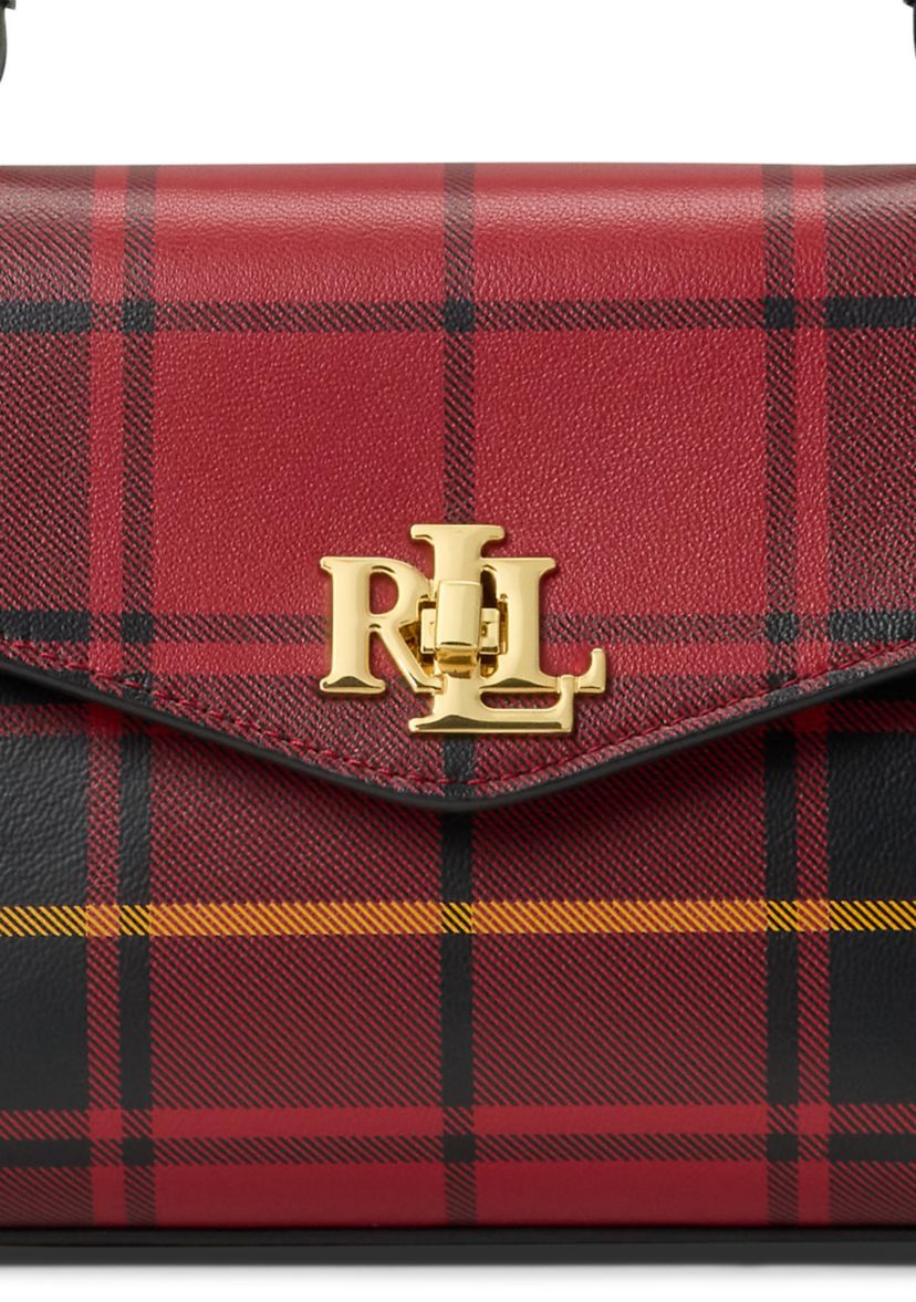 Plaid Leather Small Farrah Satchel