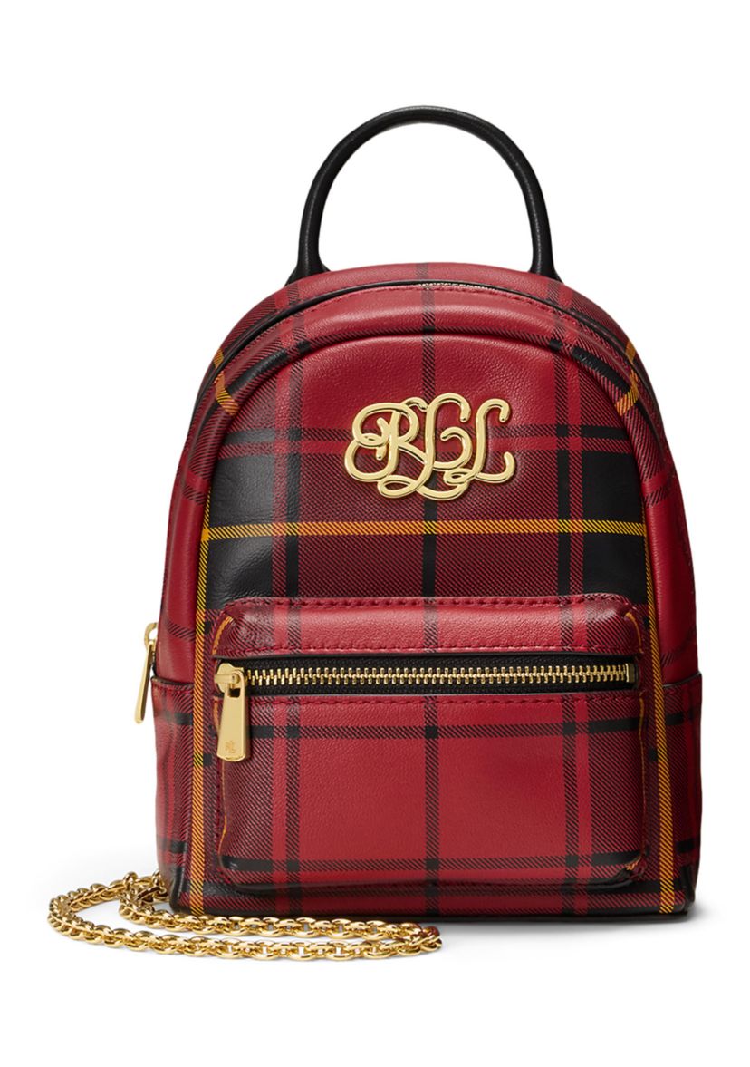 Plaid Leather Mini Stevie Crossbody