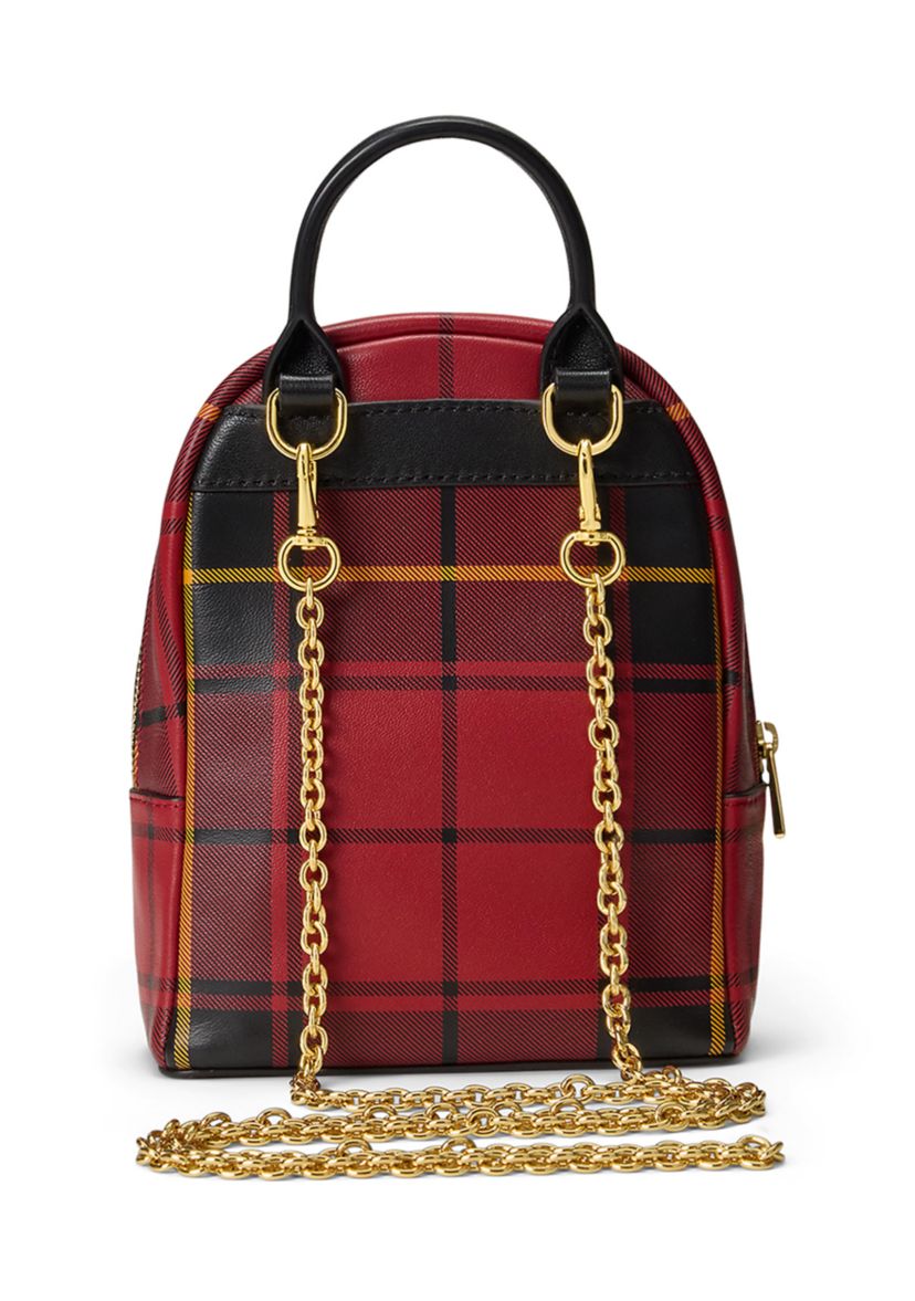 Plaid Leather Mini Stevie Crossbody