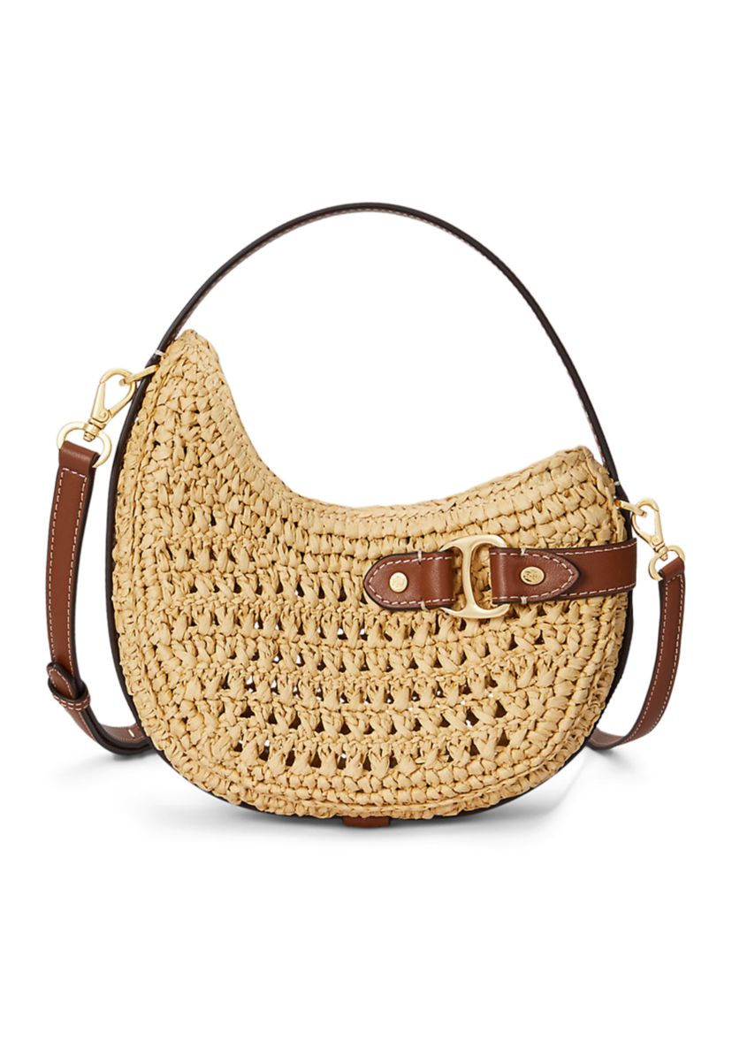 Lauren Ralph Lauren Woven Straw Small Tasha Crossbody Bag | Belk