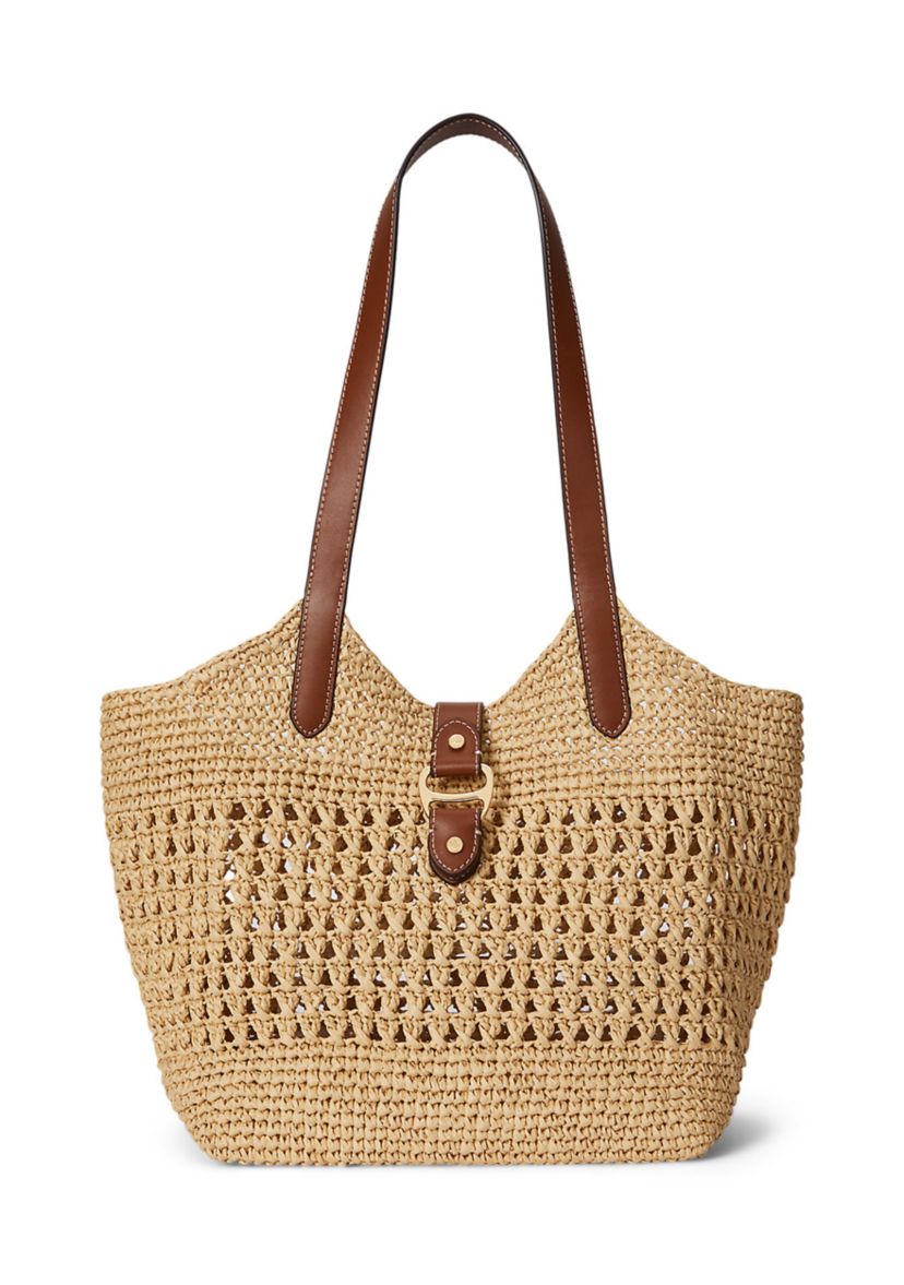 Lauren Ralph Lauren Woven Straw Large Tasha Tote Bag | Belk