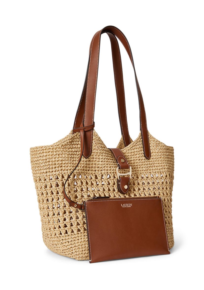 Lauren Ralph Lauren Woven Straw Large Tasha Tote Bag | Belk