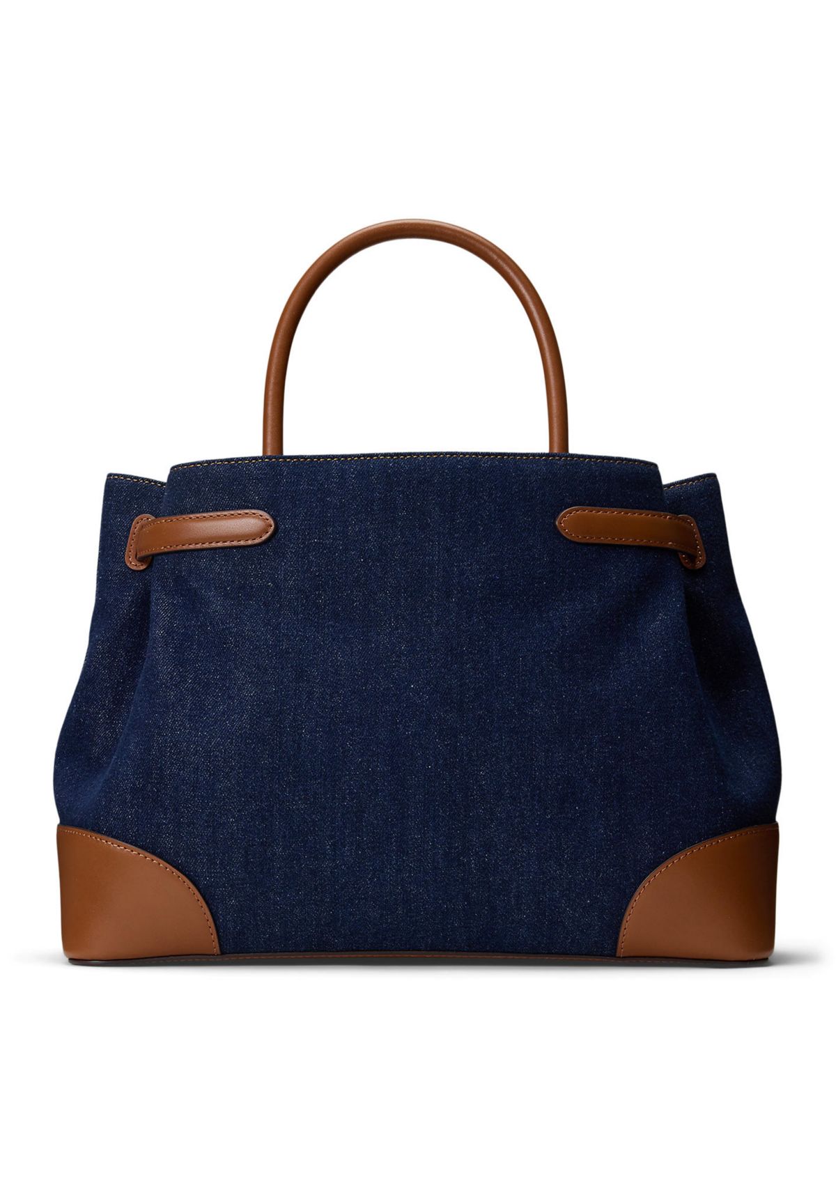 Washed Denim Large Blaike Satchel