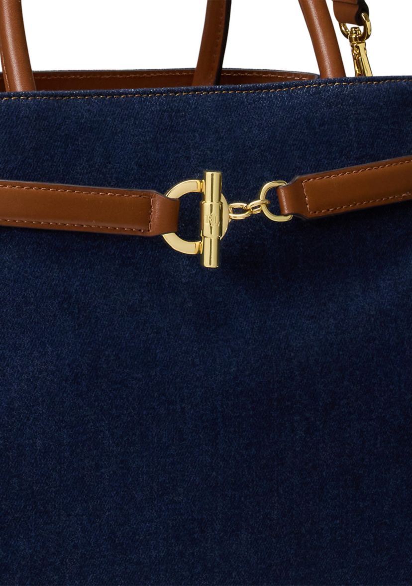 Washed Denim Large Blaike Satchel