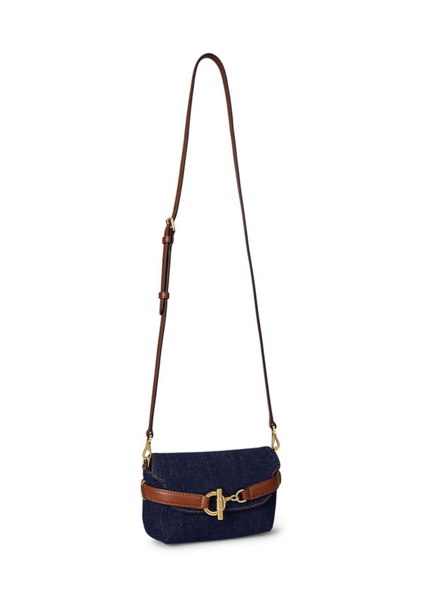 Washed Denim Small Blaike Crossbody Bag