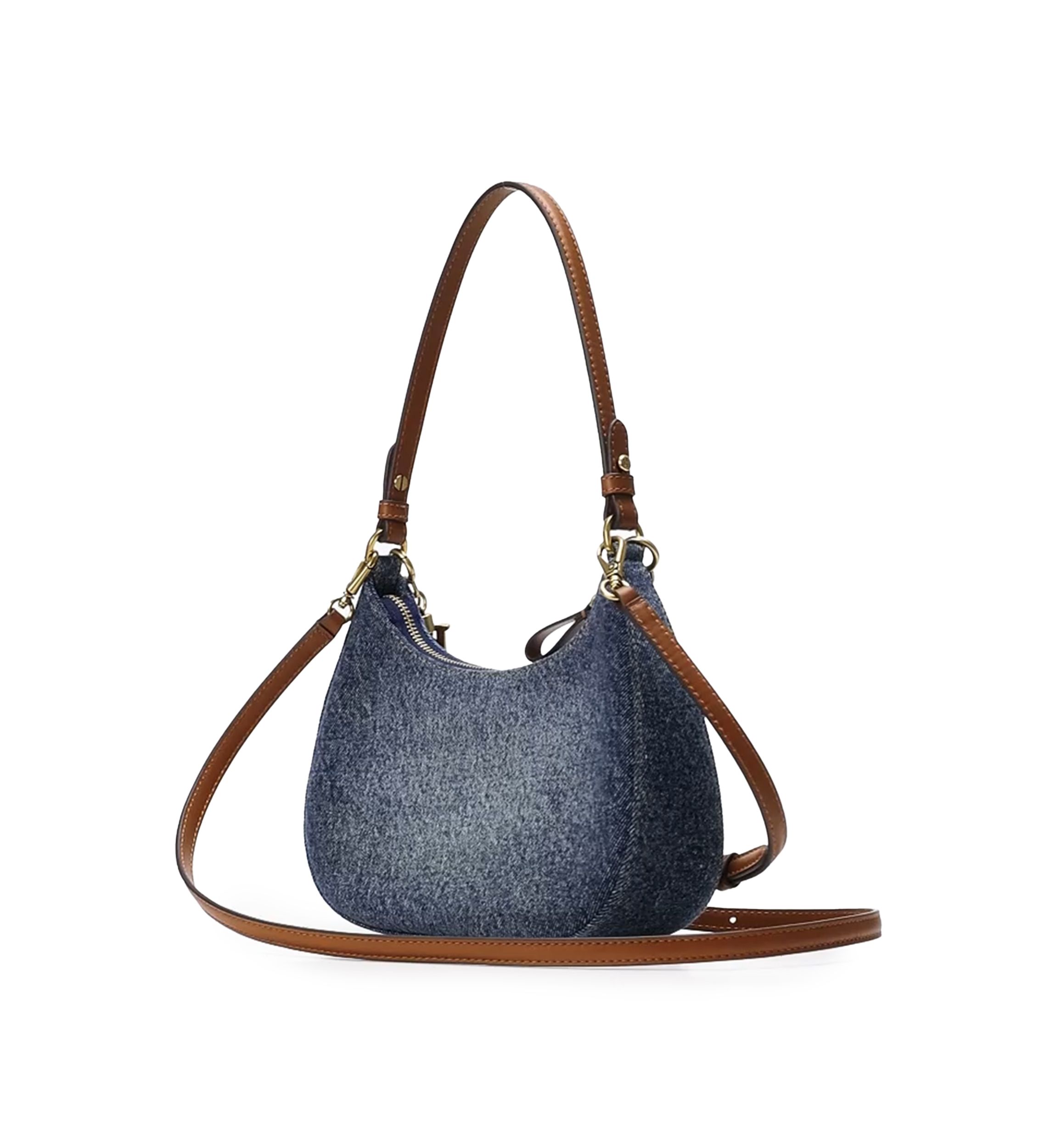 Lauren Ralph Lauren Denim Medium Marcy Zip Shoulder Bag | Belk