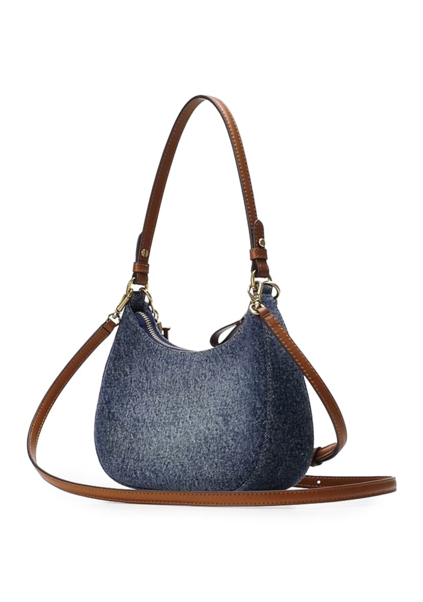 Lauren Ralph Lauren Denim Medium Marcy Zip Shoulder Bag | Belk