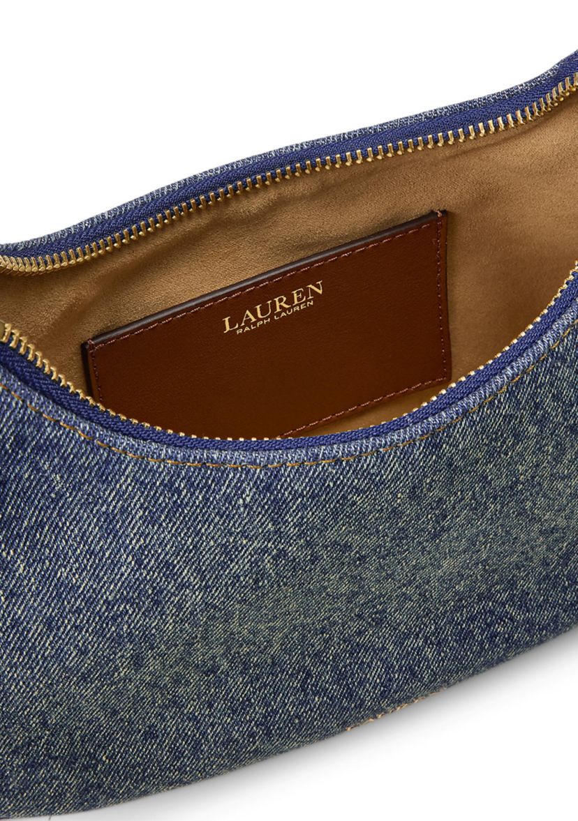Lauren Ralph Lauren Denim Medium Marcy Zip Shoulder Bag | Belk