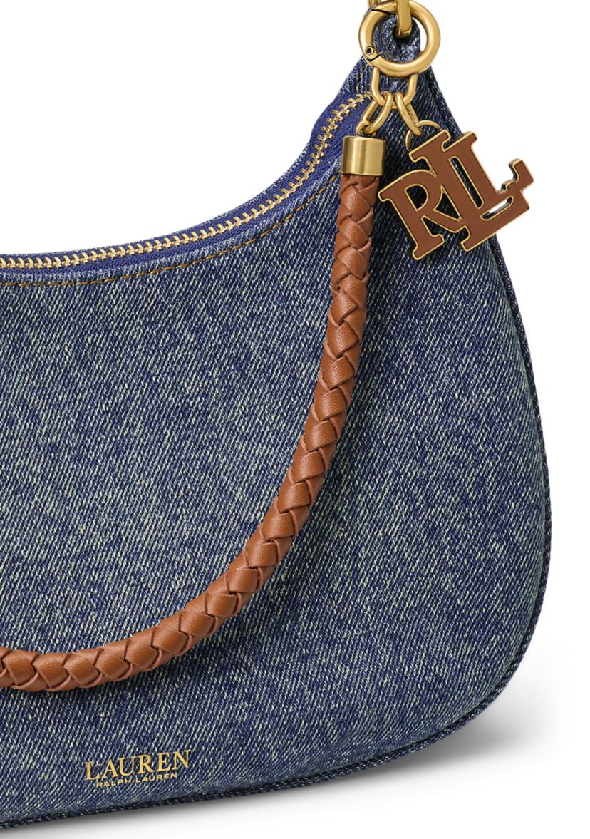 Lauren Ralph Lauren Denim Medium Marcy Zip Shoulder Bag | Belk
