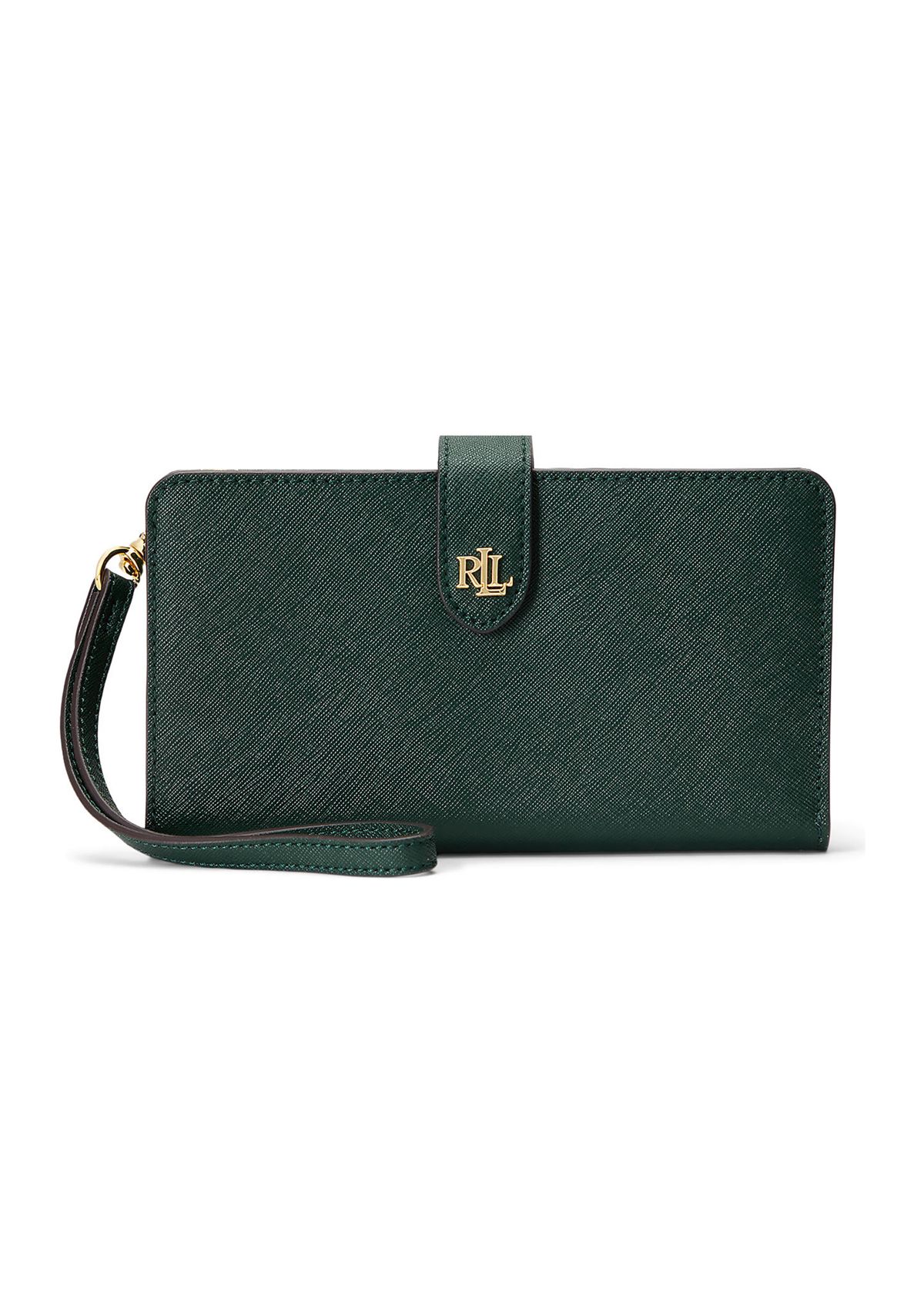 Crosshatch Leather Tech Wristlet