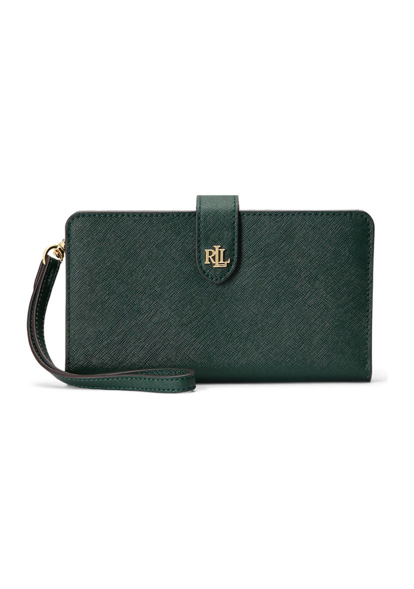 Crosshatch Leather Tech Wristlet