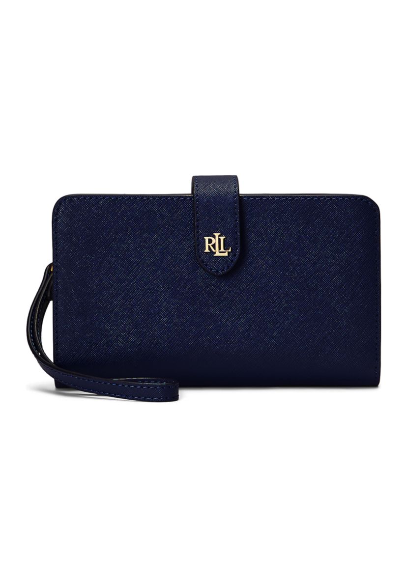 Crosshatch Leather Tech Wristlet