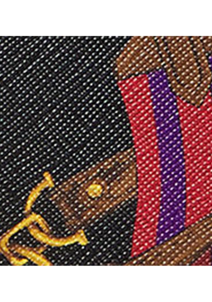 Print Crosshatch Leather Tech Wristlet