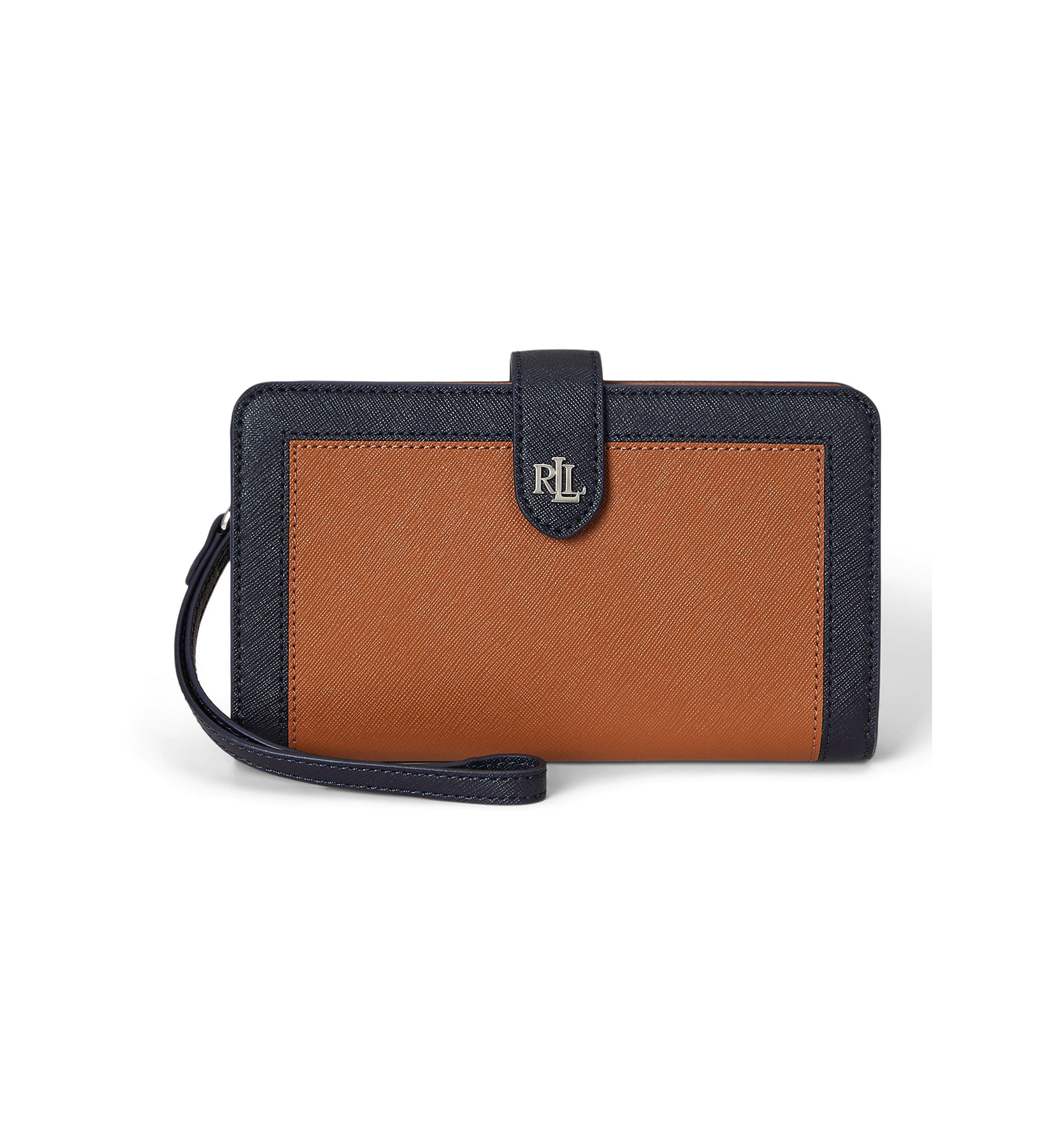 Crosshatch Leather Tech Wristlet