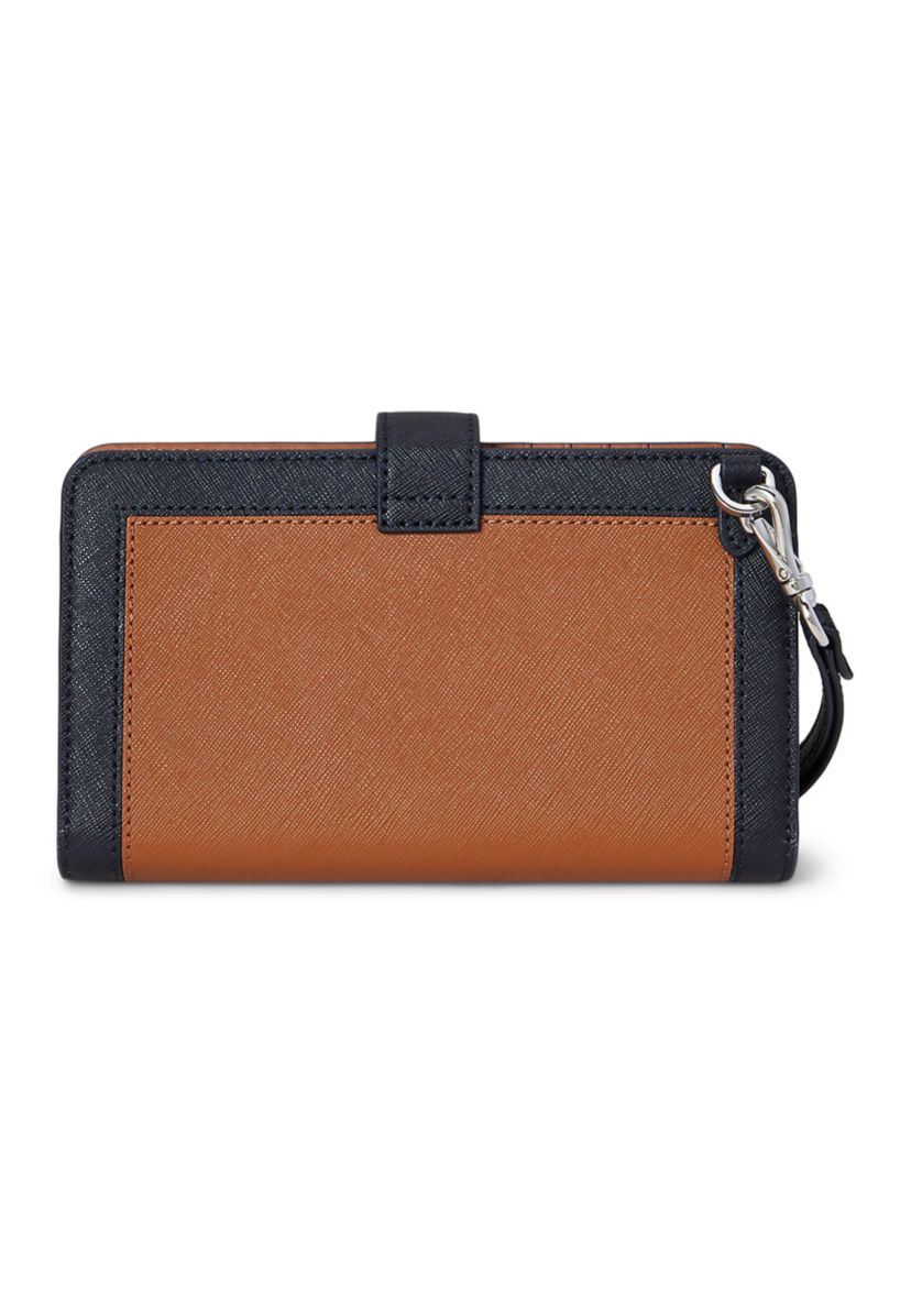 Crosshatch Leather Tech Wristlet