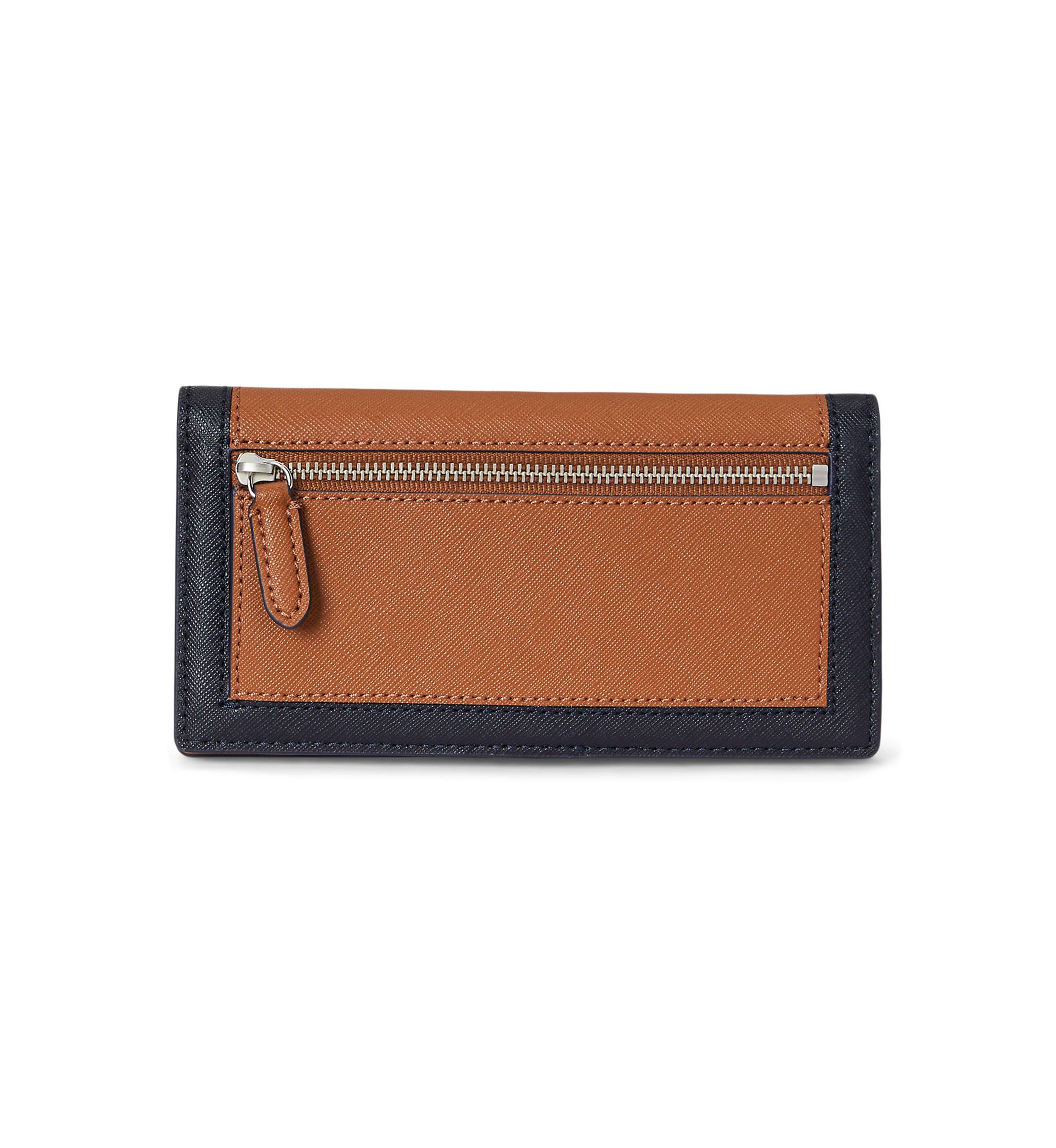 Crosshatch Leather Slim Wallet