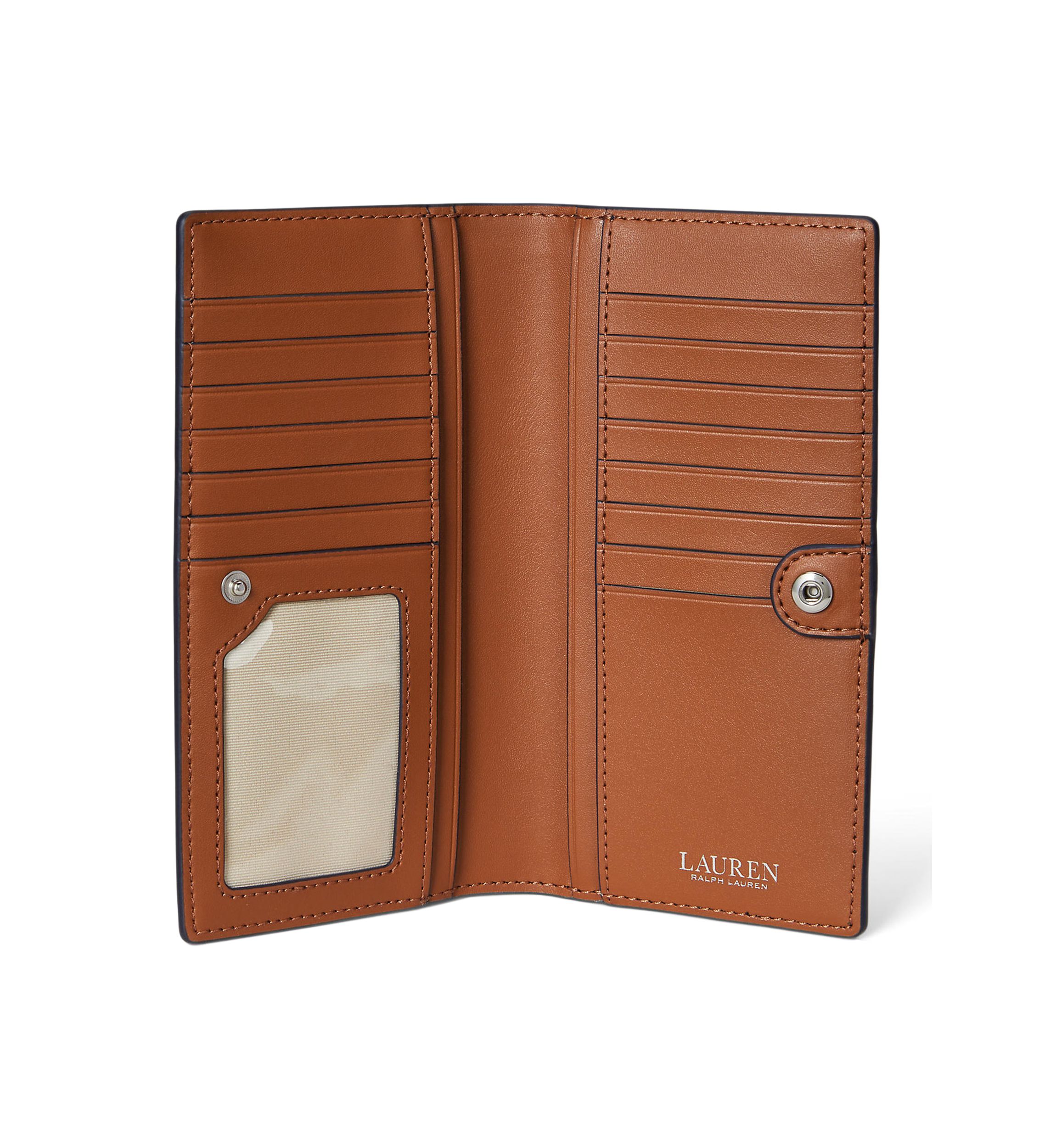 Crosshatch Leather Slim Wallet