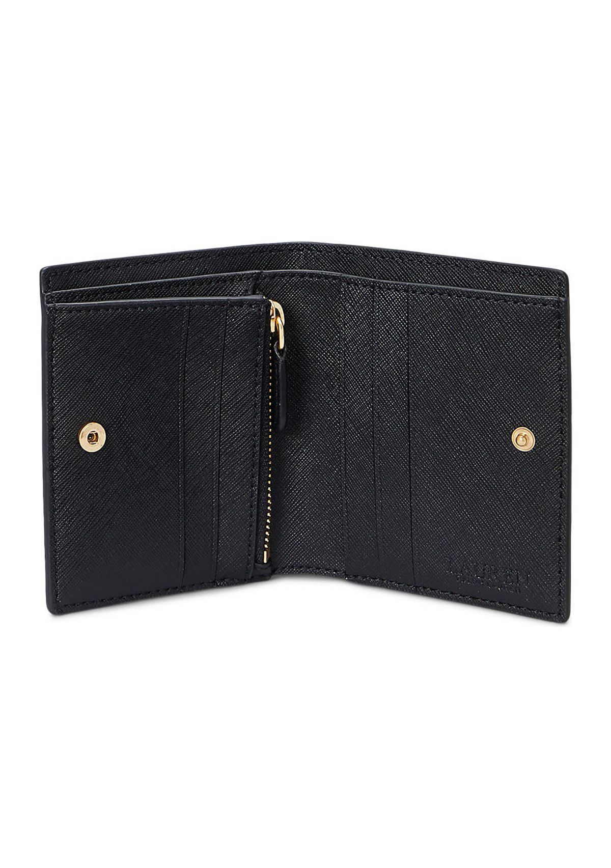 Crosshatch Leather Compact Wallet