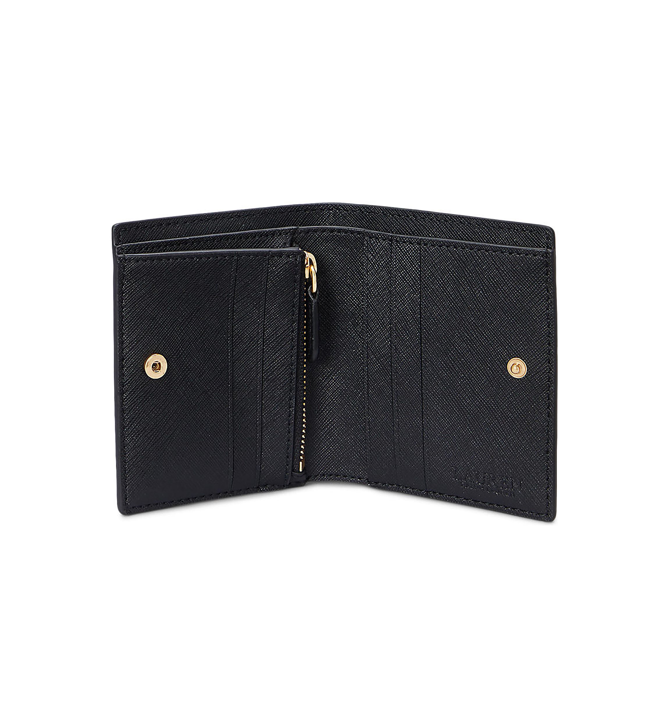 Crosshatch Leather Compact Wallet