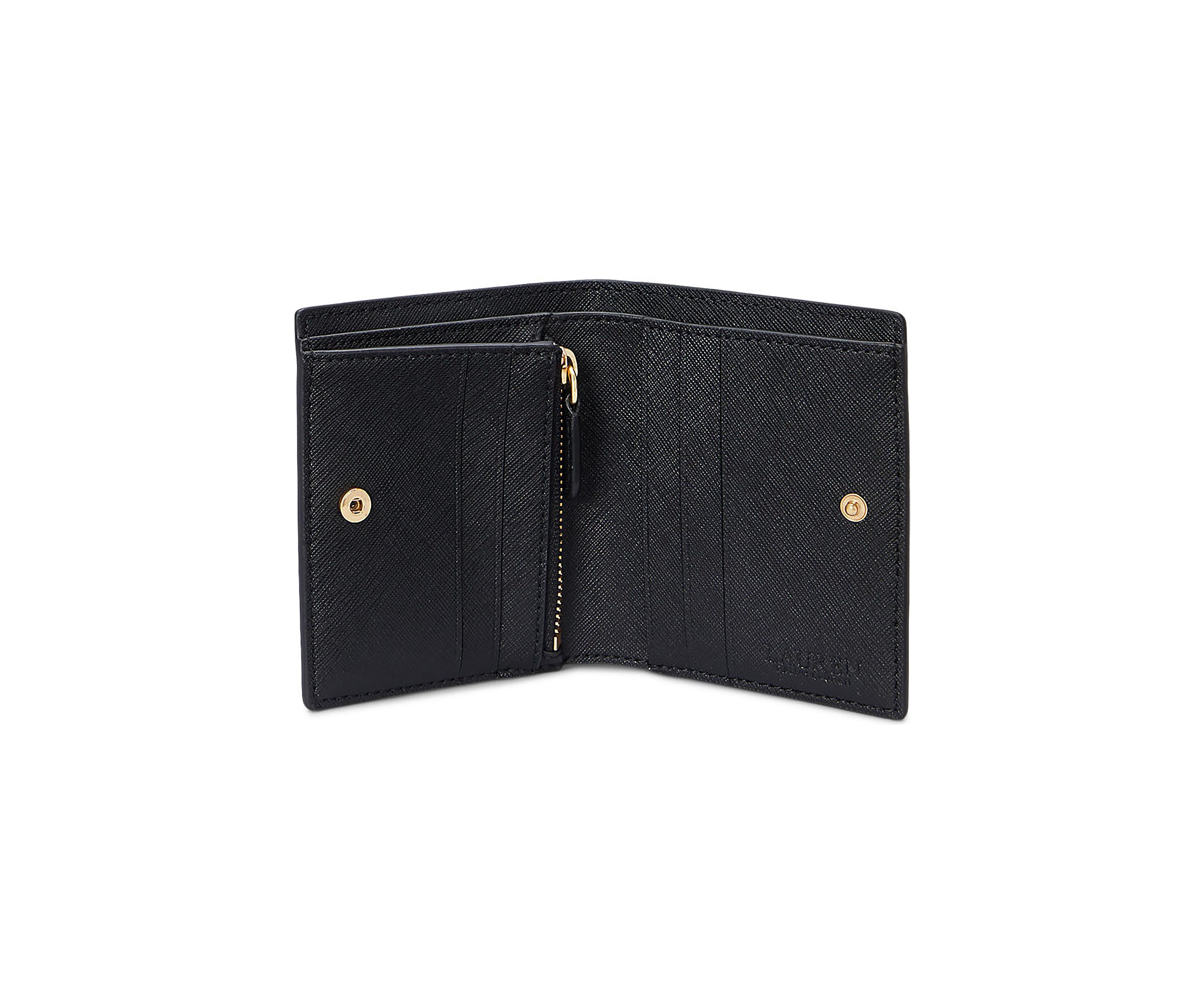 Crosshatch Leather Compact Wallet