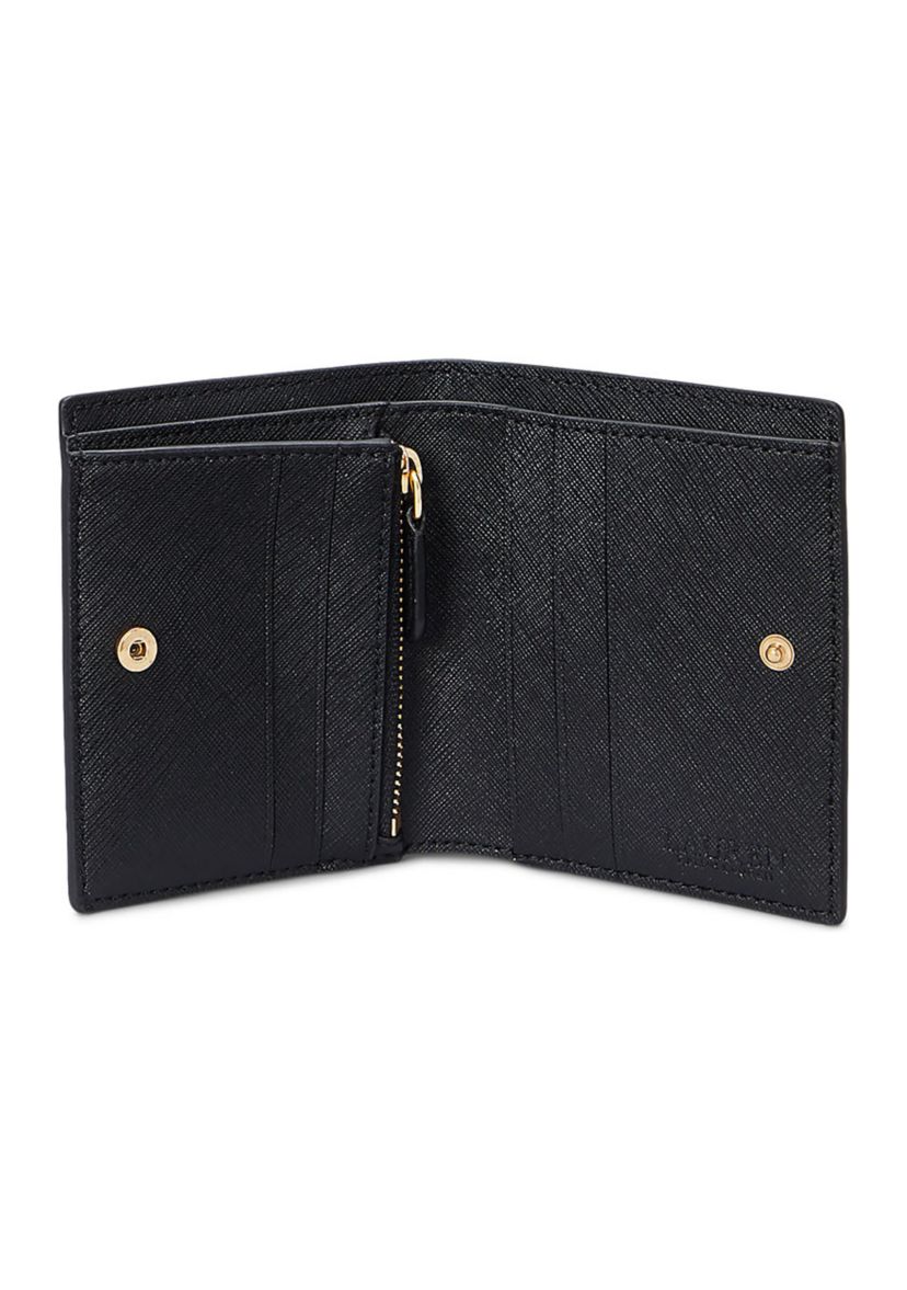 Crosshatch Leather Compact Wallet