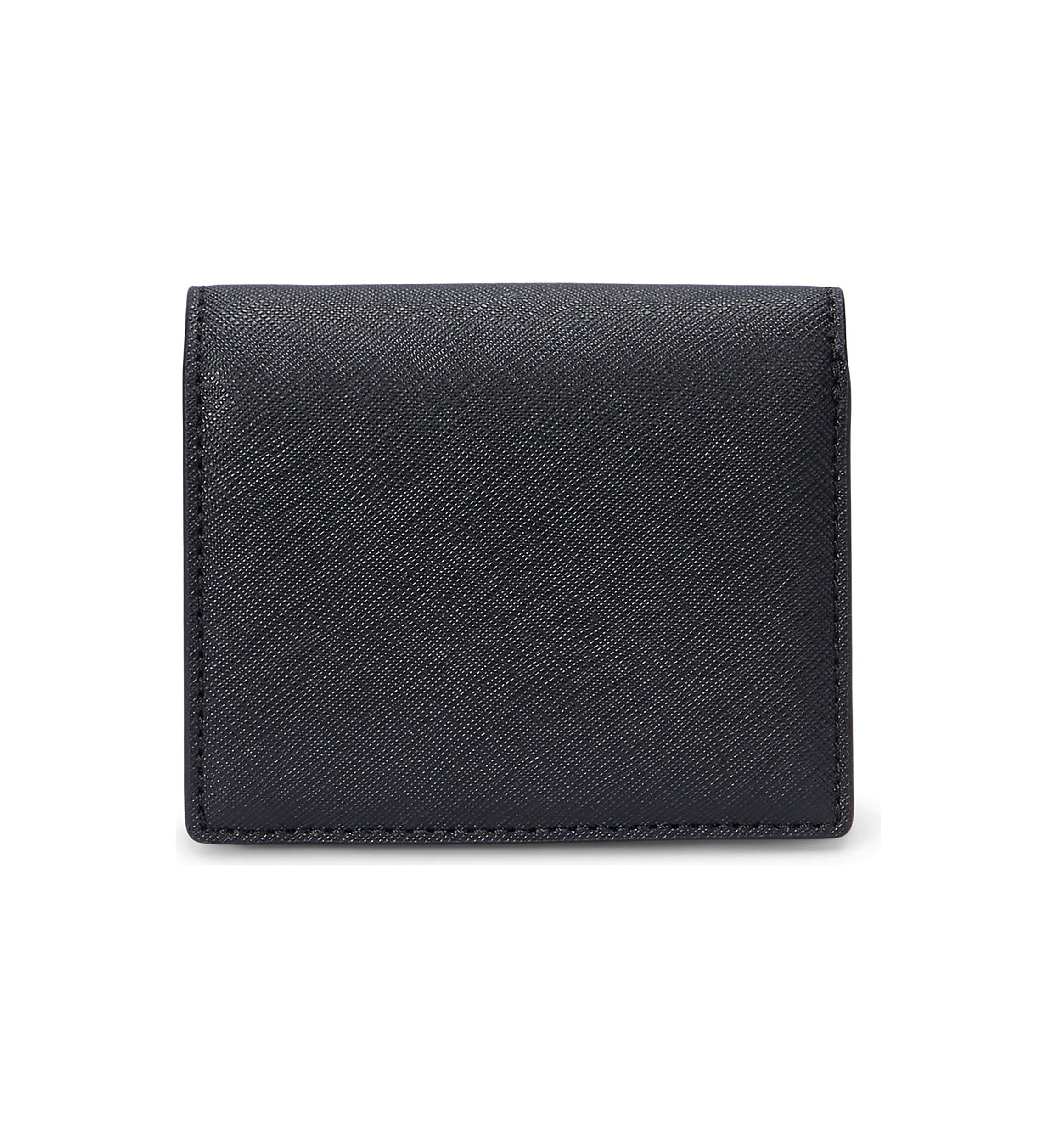 Crosshatch Leather Compact Wallet