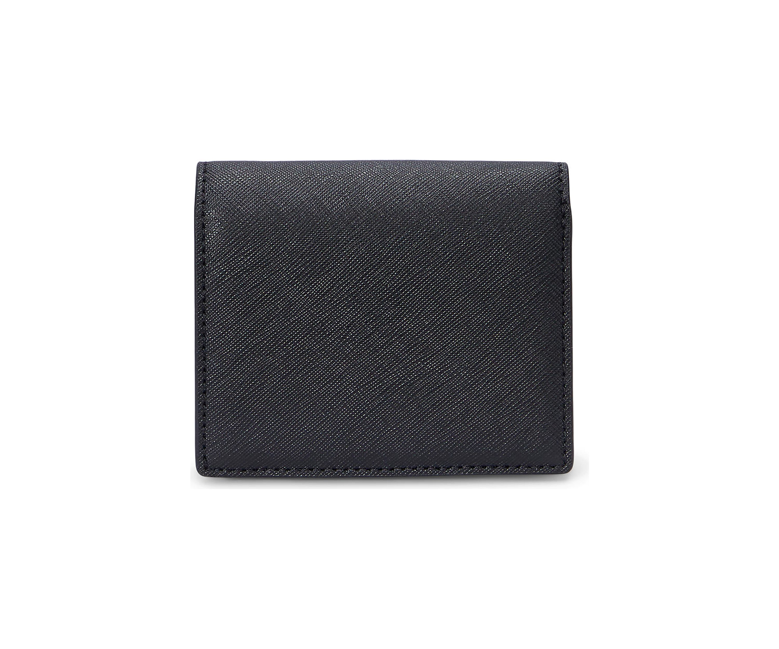 Crosshatch Leather Compact Wallet