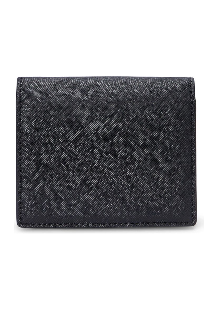 Crosshatch Leather Compact Wallet