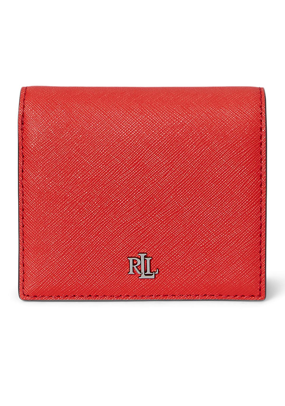 Crosshatch Leather Compact Wallet