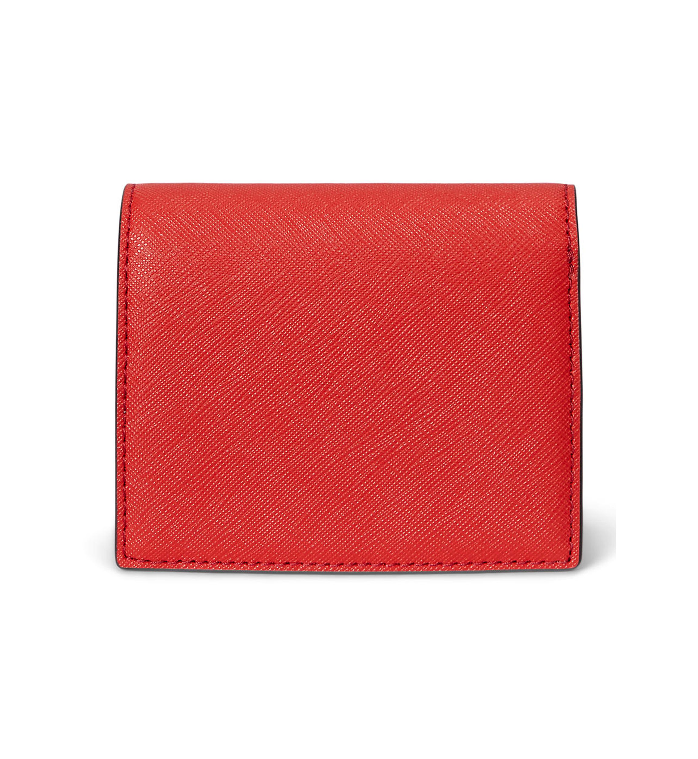 Crosshatch Leather Compact Wallet