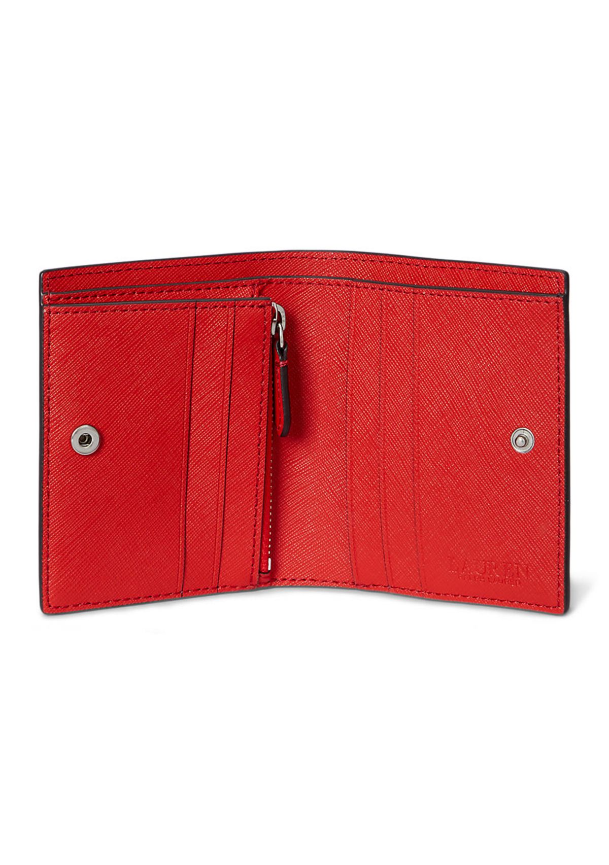 Crosshatch Leather Compact Wallet
