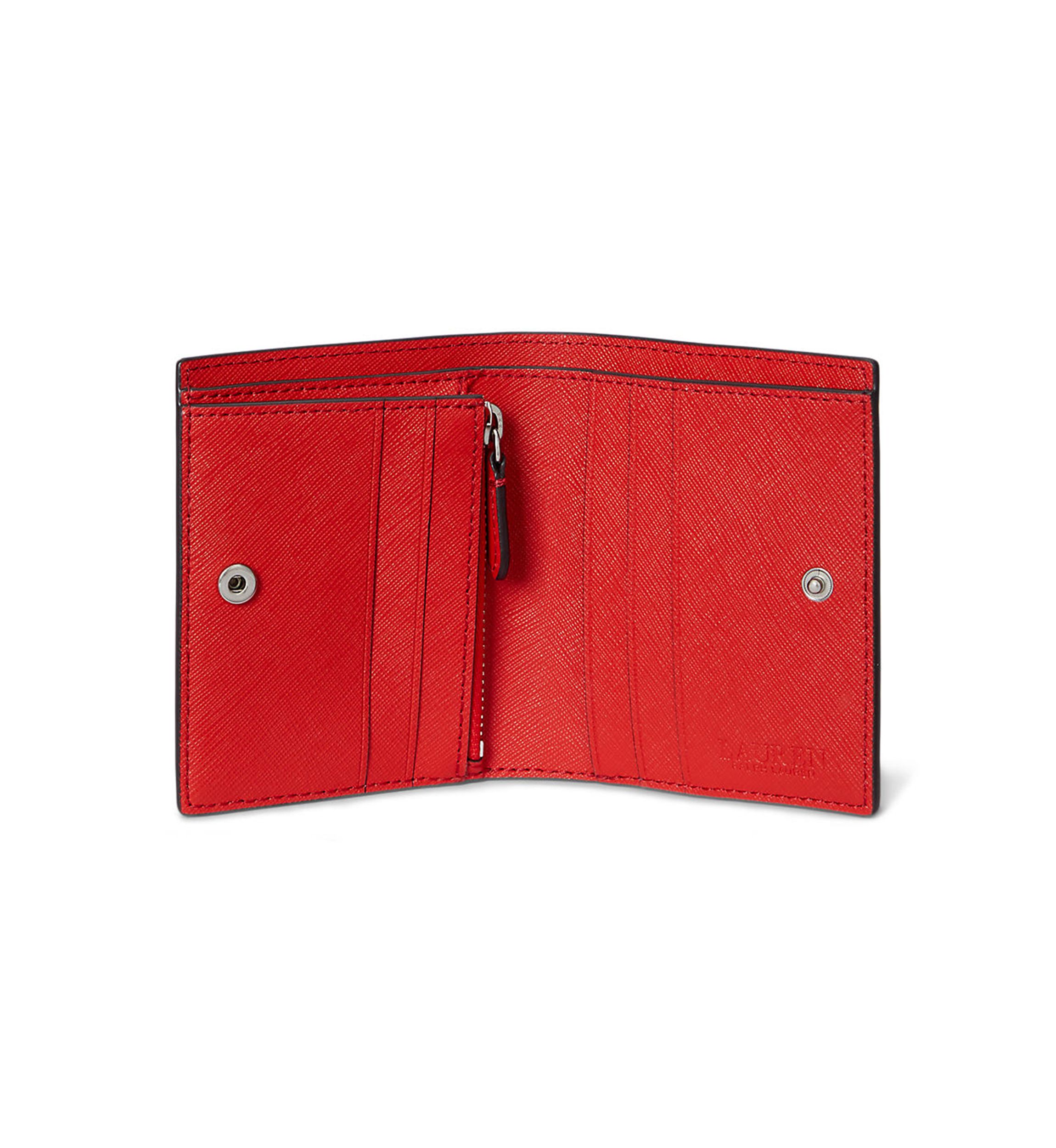 Crosshatch Leather Compact Wallet