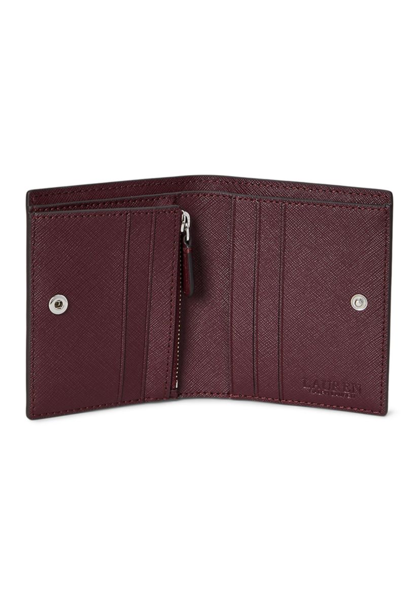 Crosshatch Leather Compact Wallet