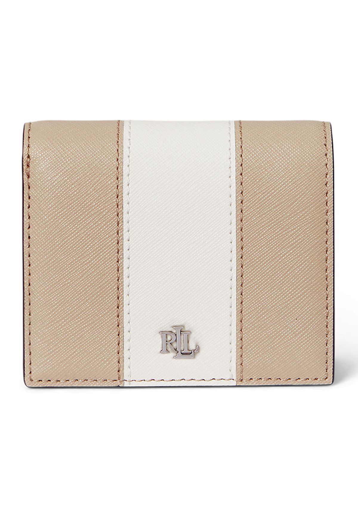 Two Tone Leather Compact Wallet