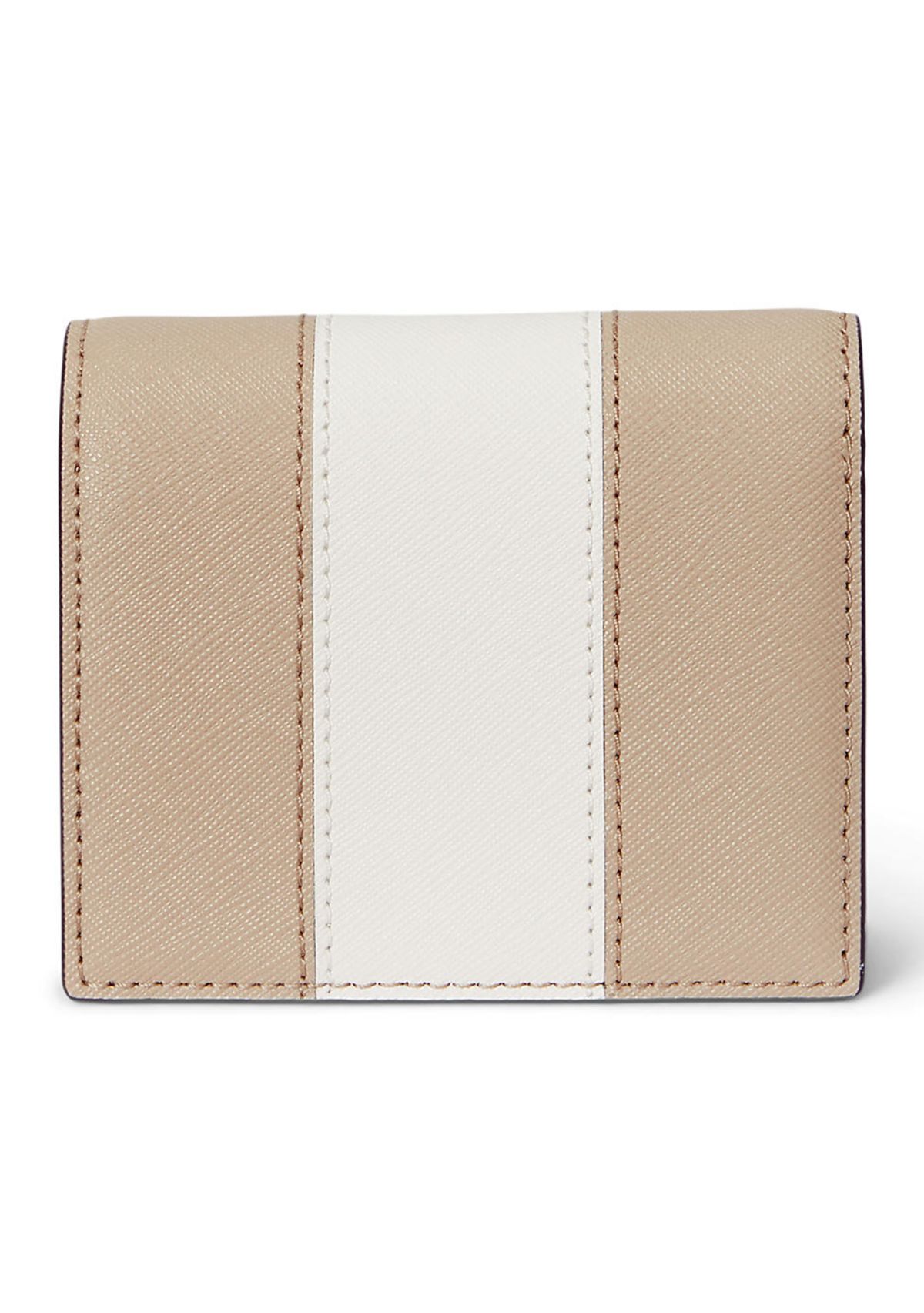 Two Tone Leather Compact Wallet