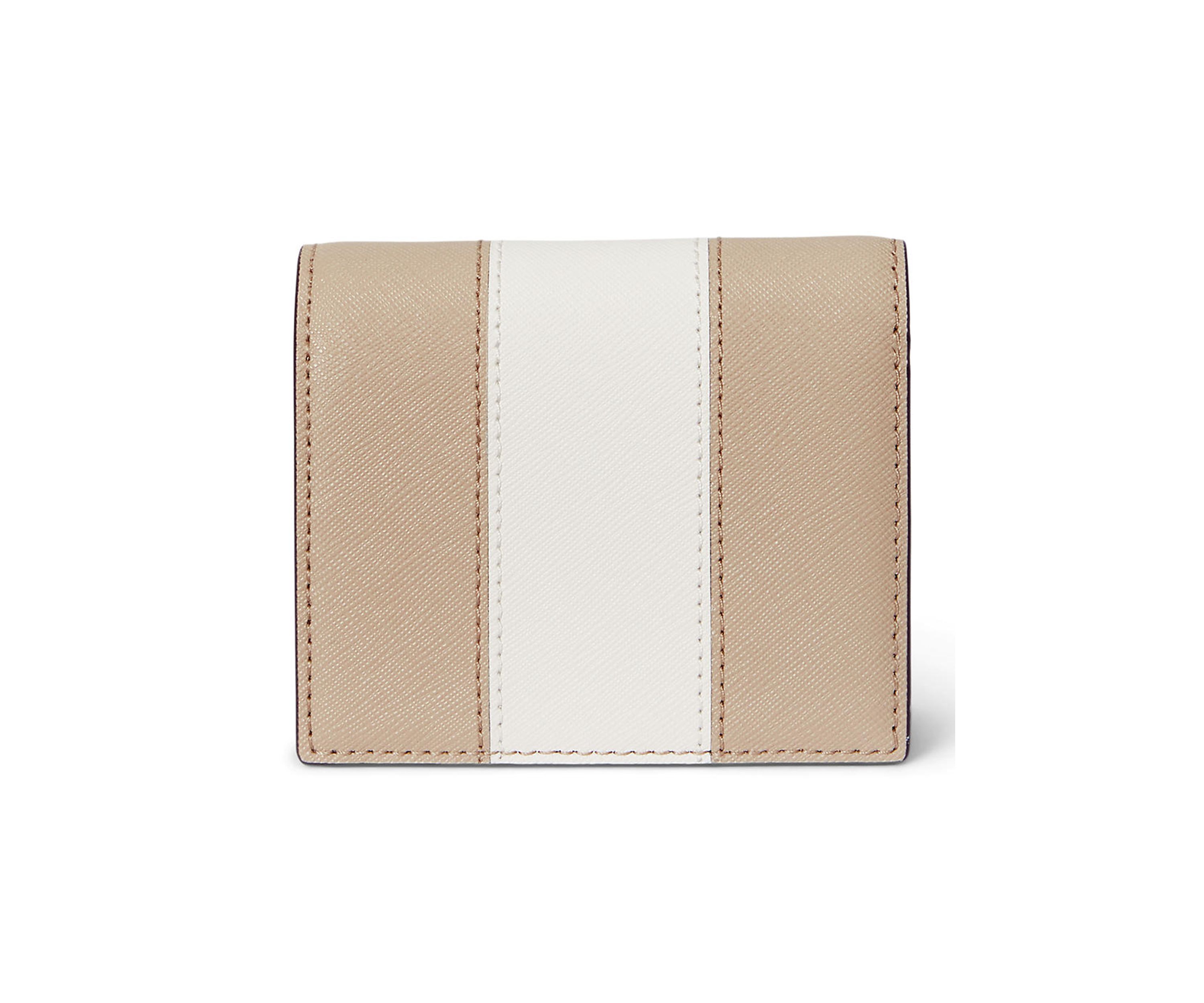 Two Tone Leather Compact Wallet
