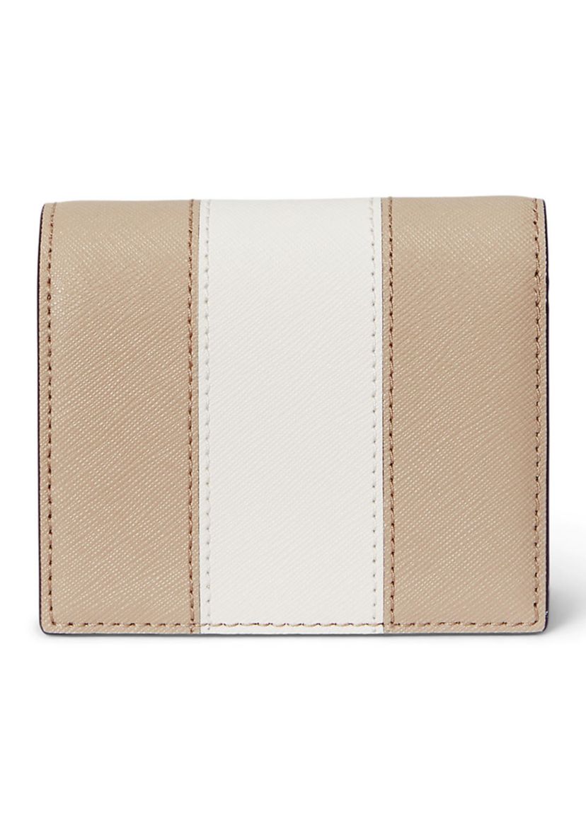 Two Tone Leather Compact Wallet