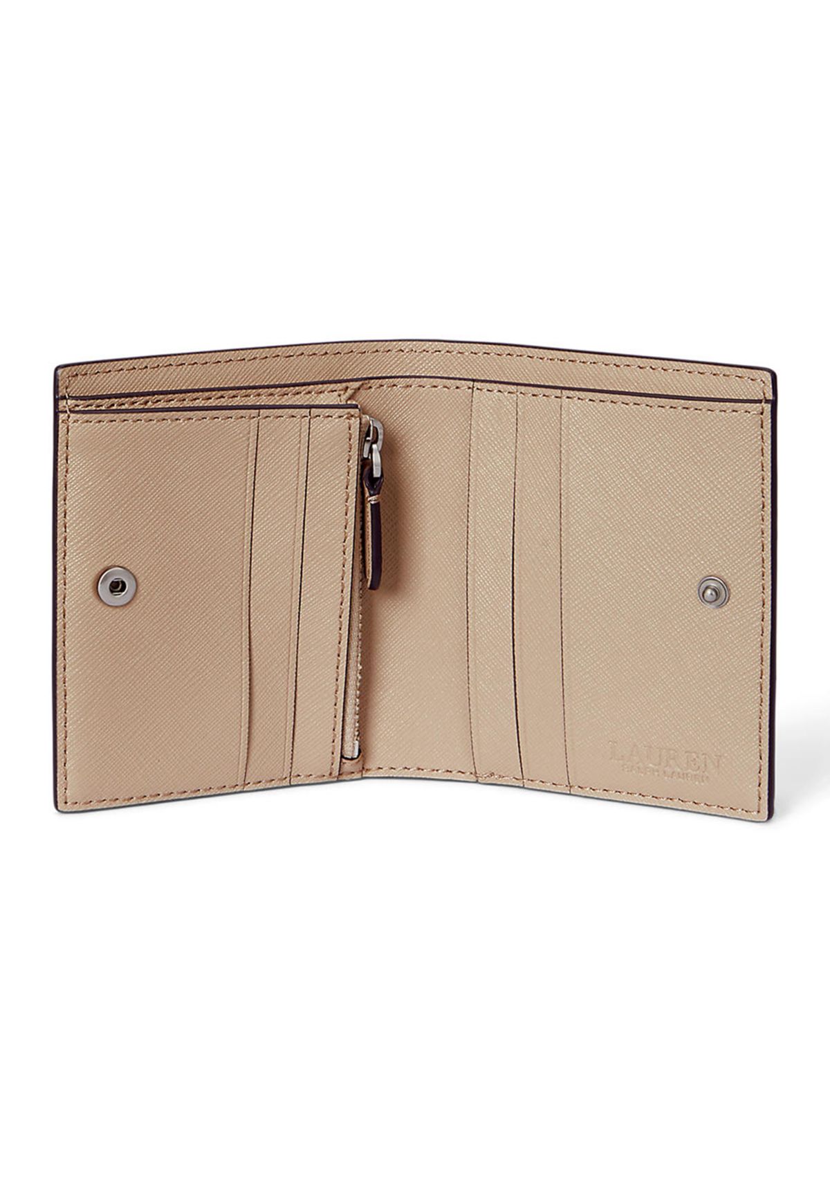 Two Tone Leather Compact Wallet