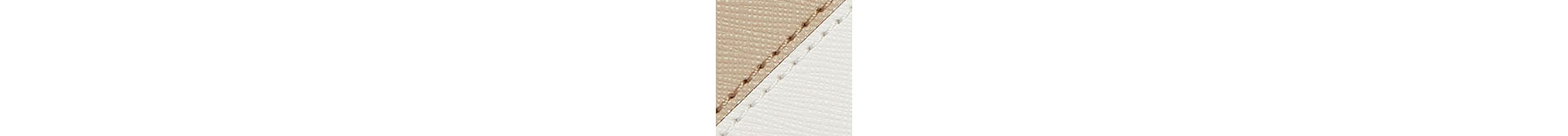 Two Tone Crosshatch Leather Slim Wallet