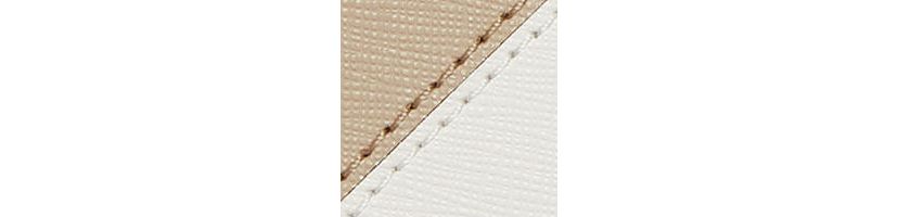 Two Tone Crosshatch Leather Slim Wallet