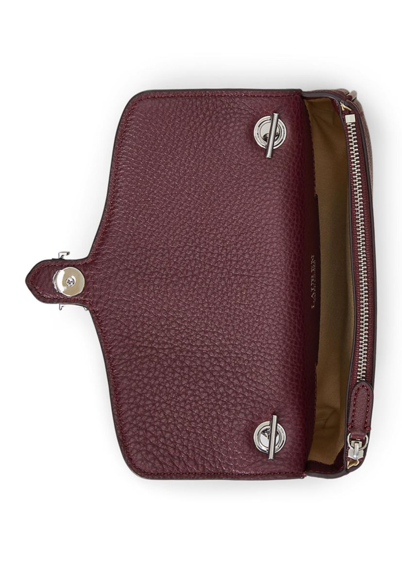 Pebbled Leather Bradley Crossbody Wallet