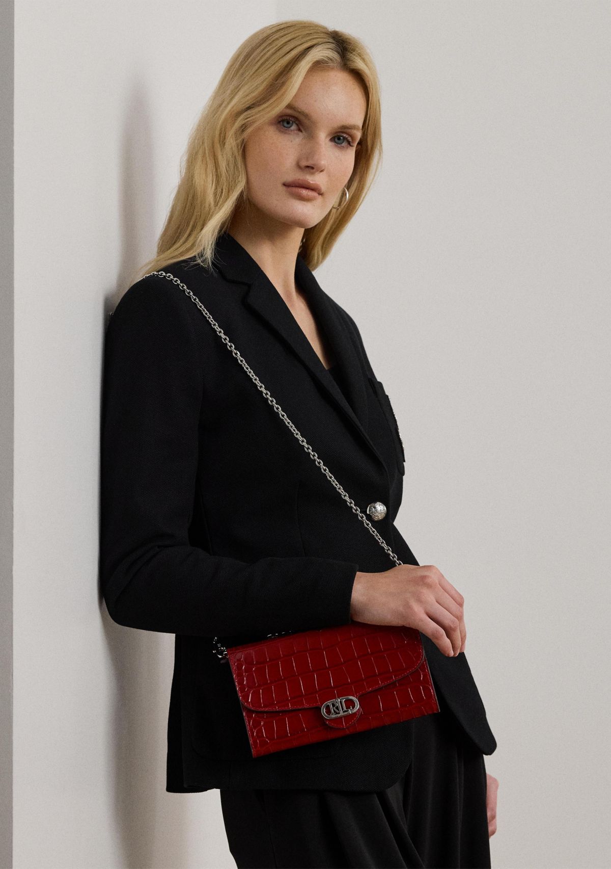 Croc Embossed Medium Adair Crossbody Bag