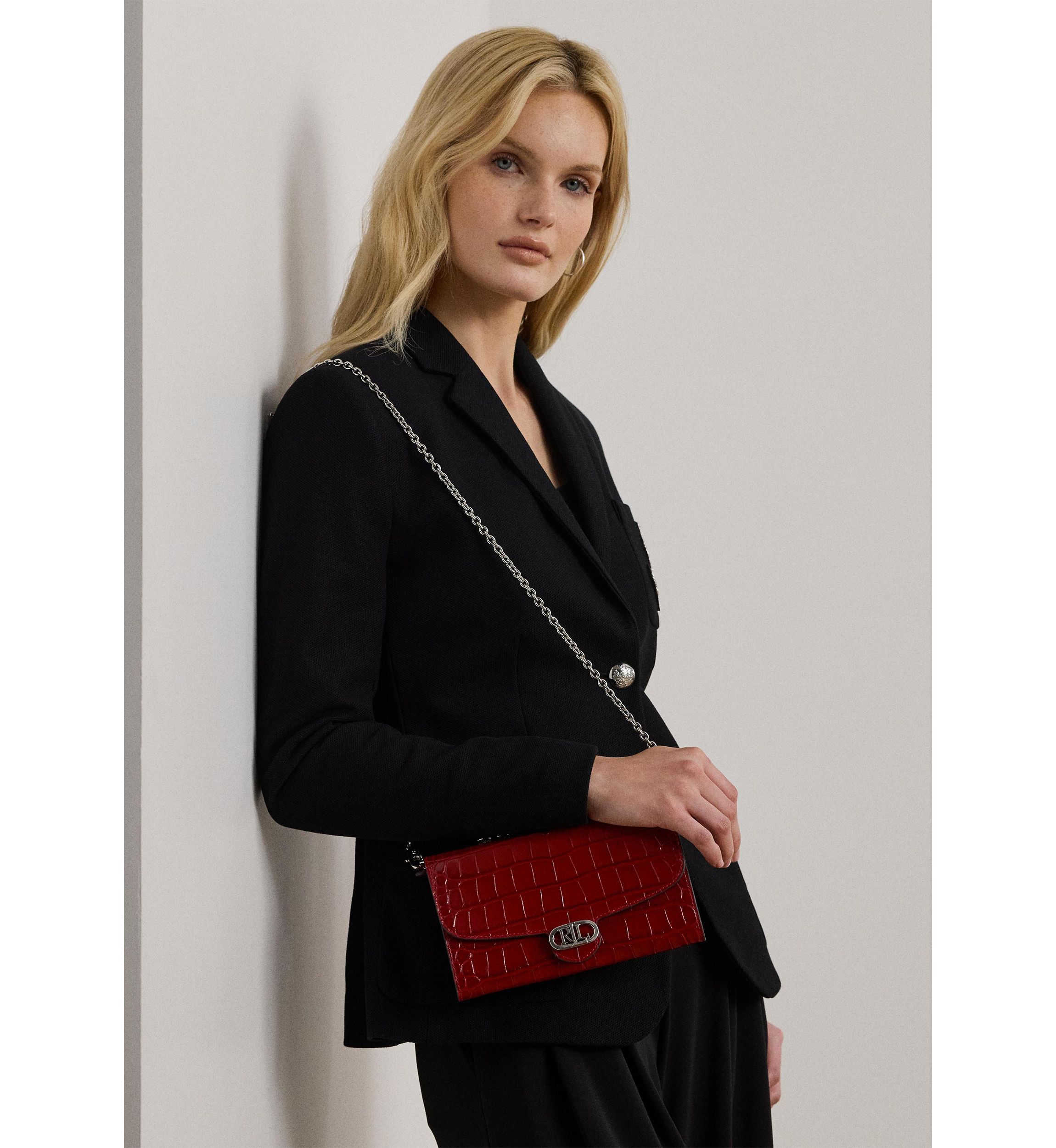 Croc Embossed Medium Adair Crossbody Bag