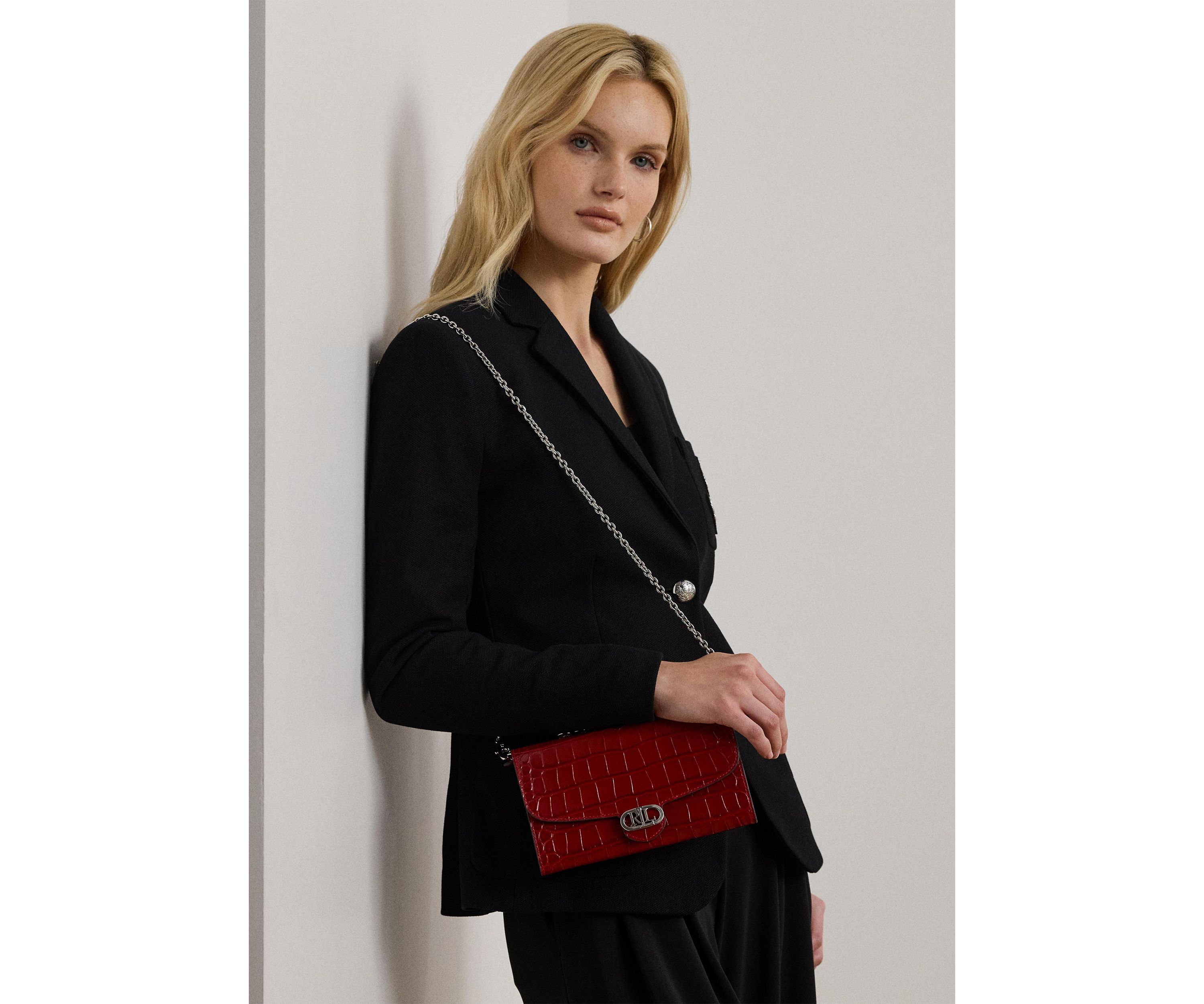 Croc Embossed Medium Adair Crossbody Bag