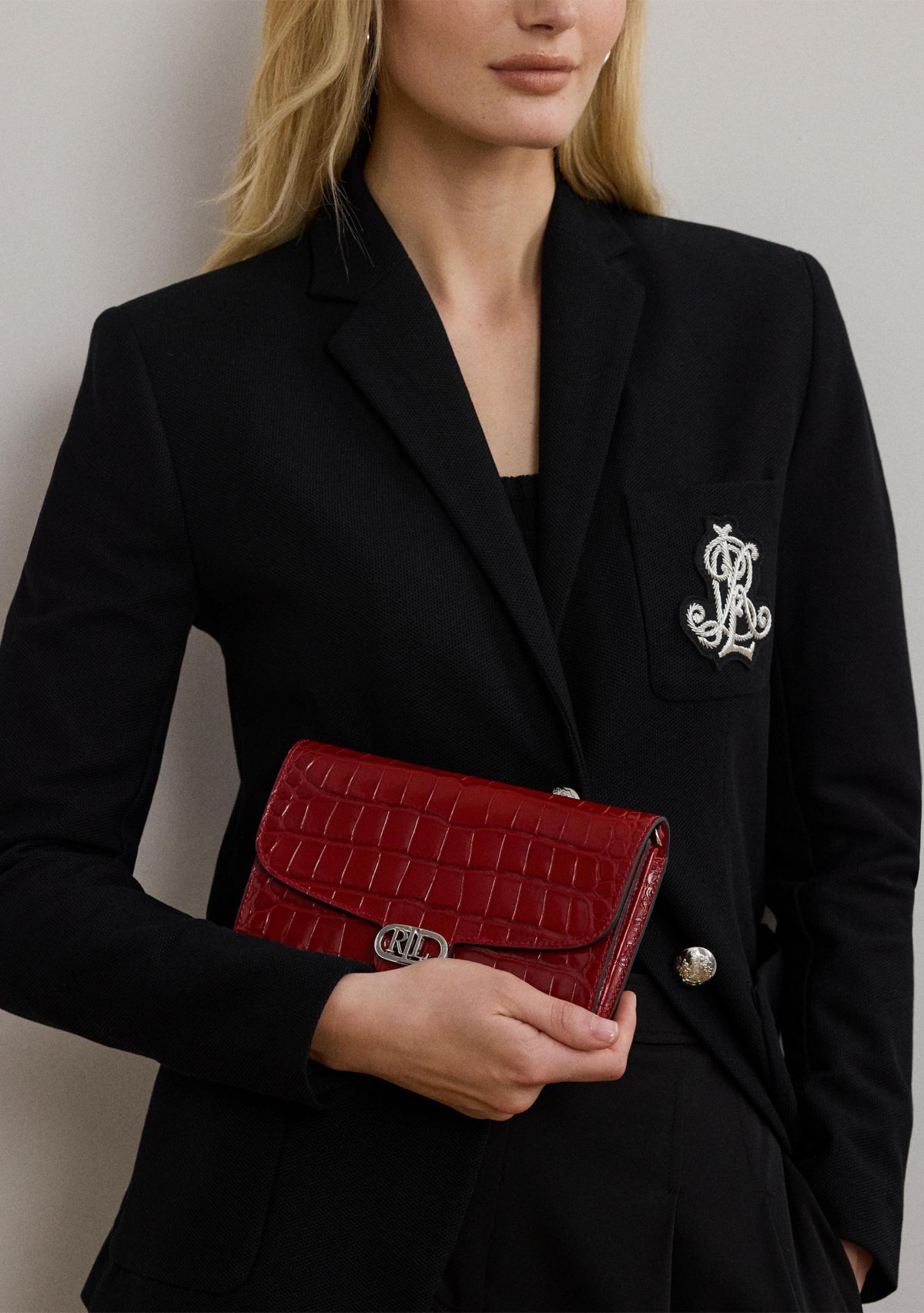 Croc Embossed Medium Adair Crossbody Bag