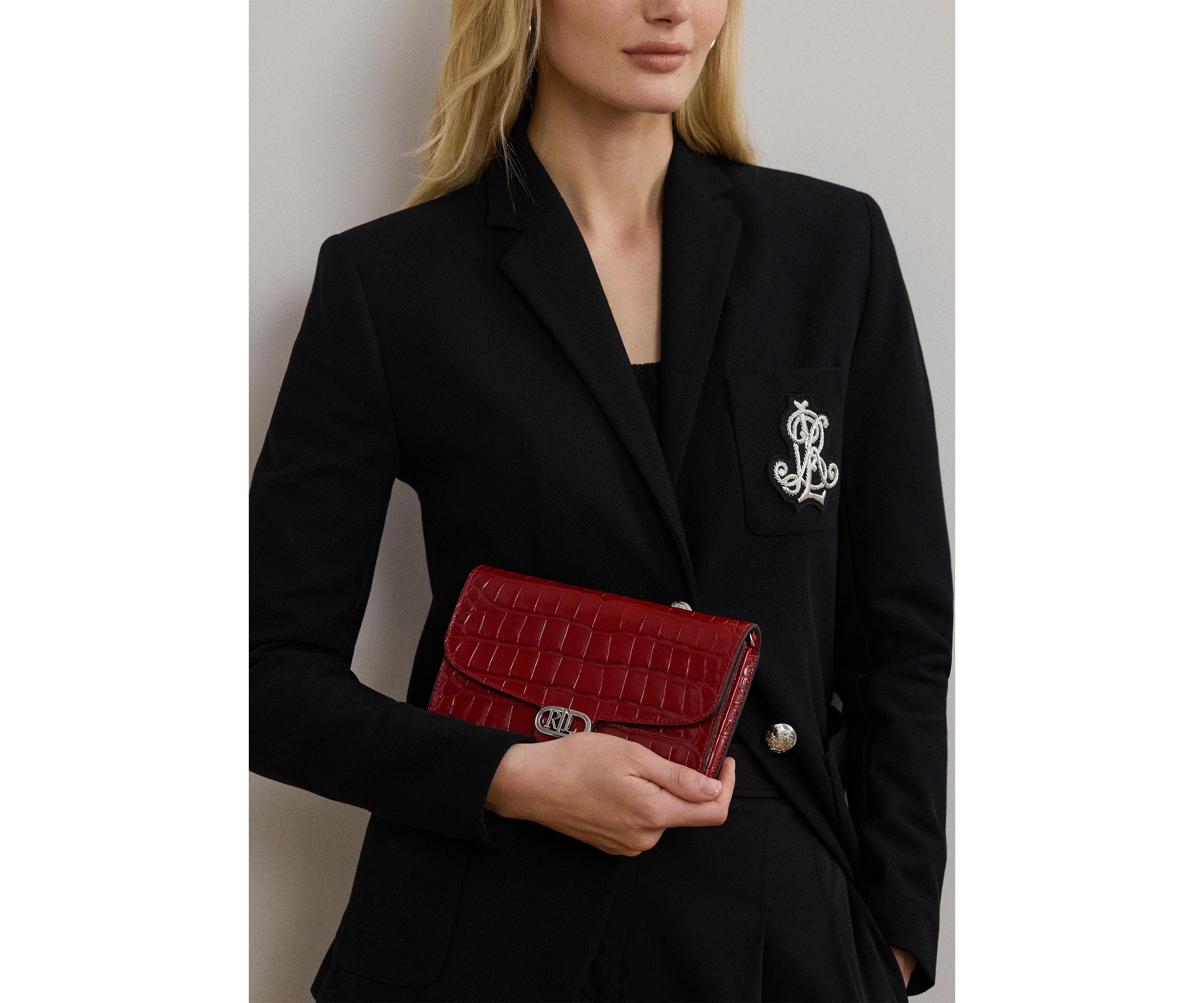Croc Embossed Medium Adair Crossbody Bag